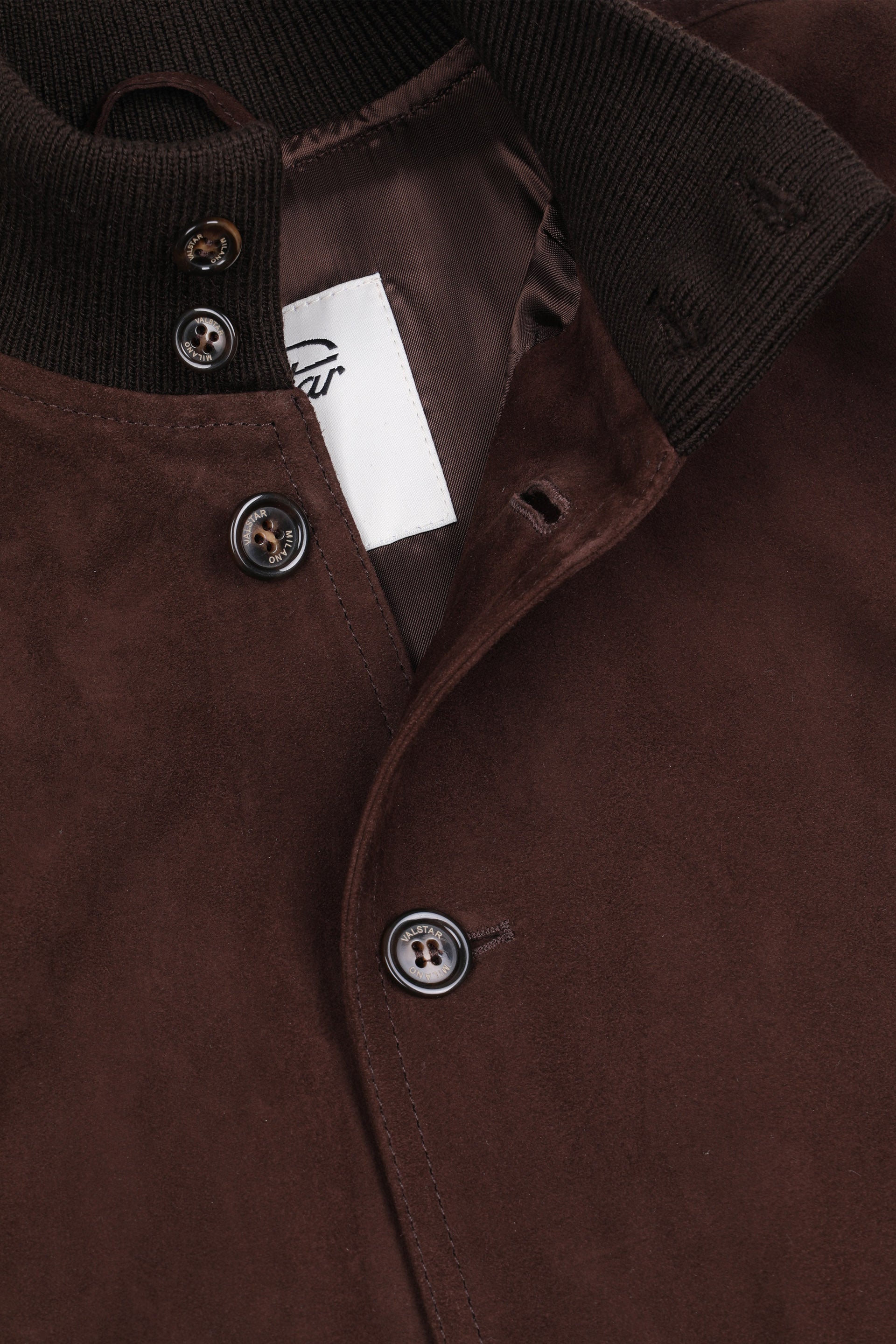 Giubbotto Valstarino in suede, foderato. - Chocolate