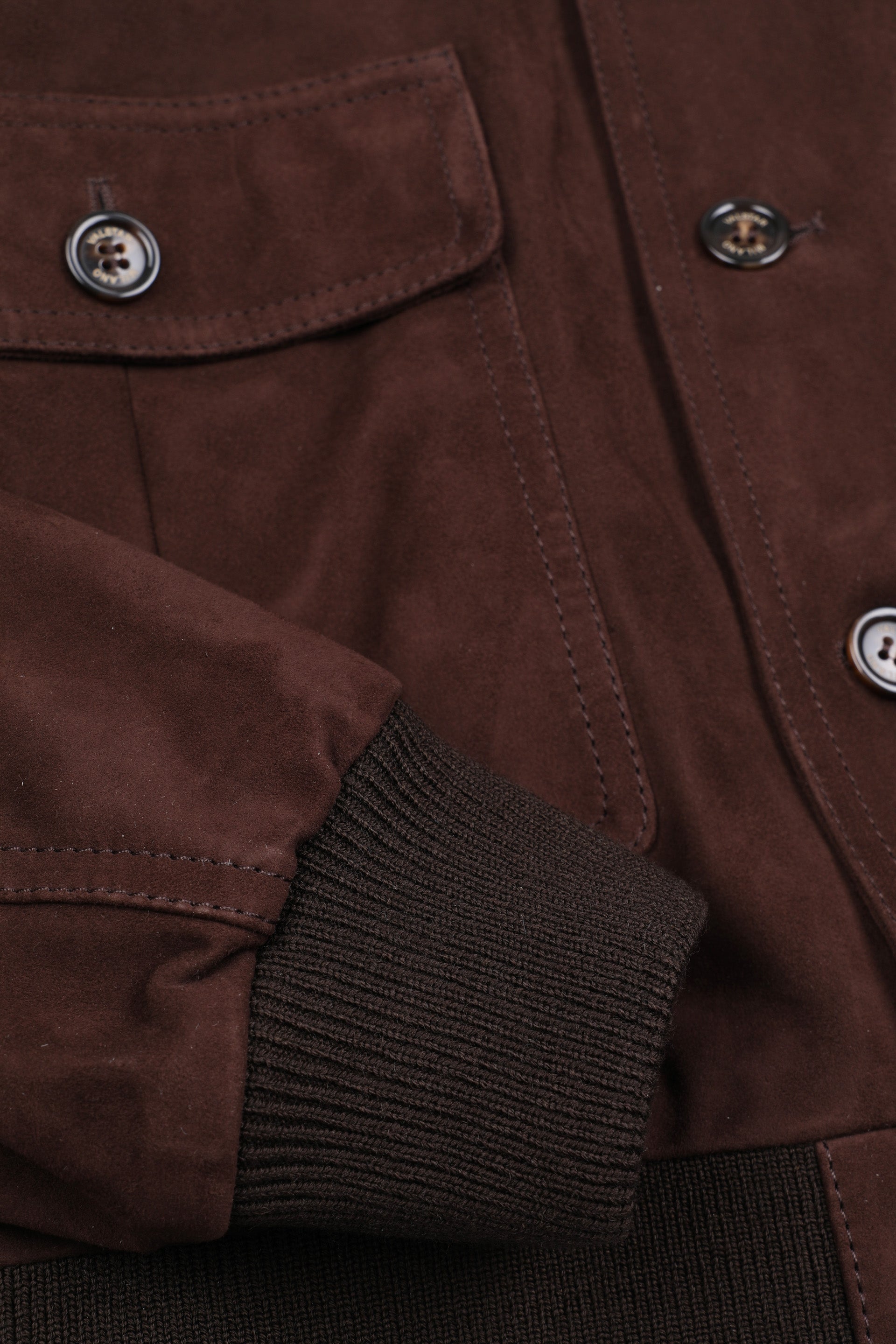 Giubbotto Valstarino in suede, foderato. - Chocolate