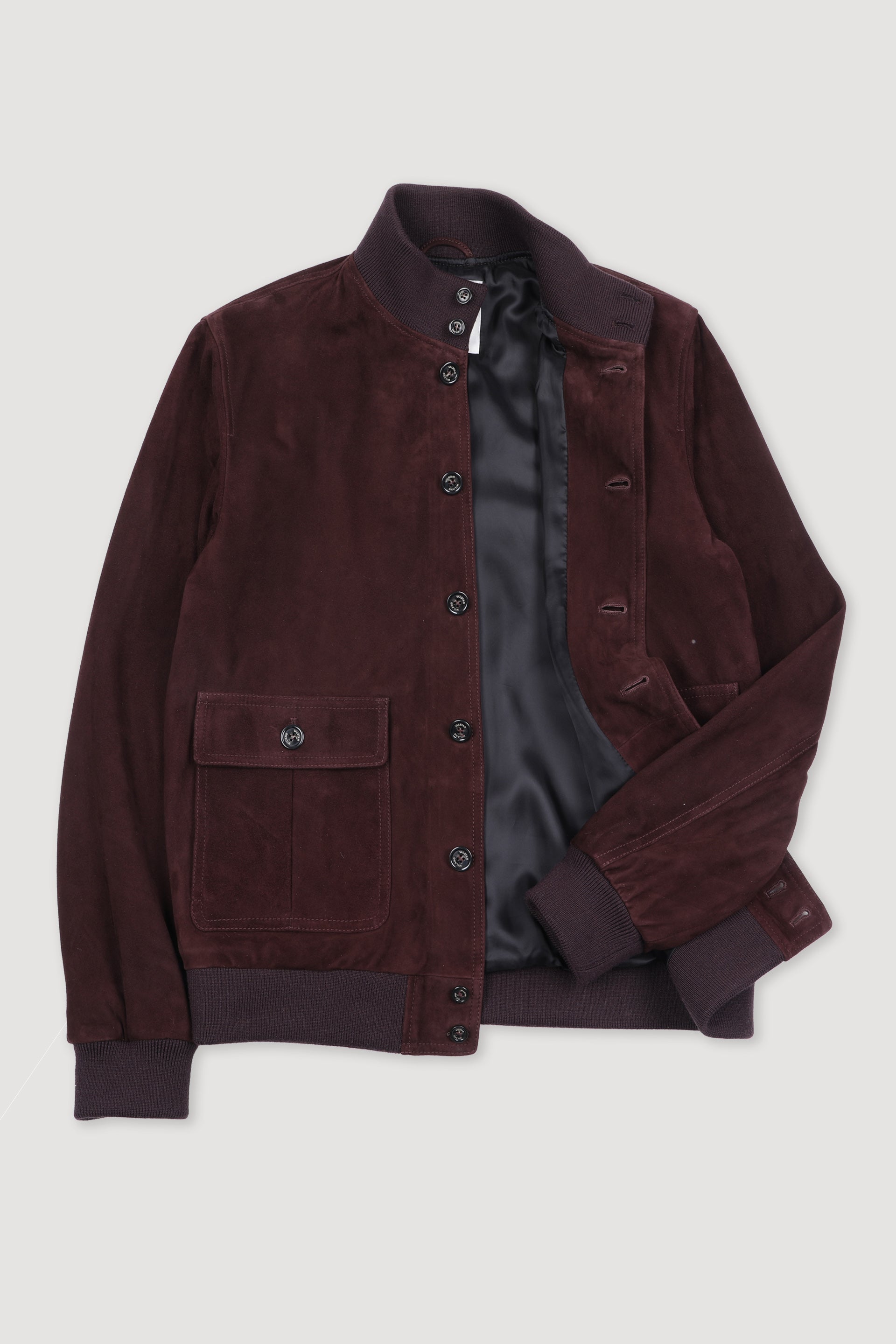 Lined Valstarino jacket in suede leather. Purple - Mirto
