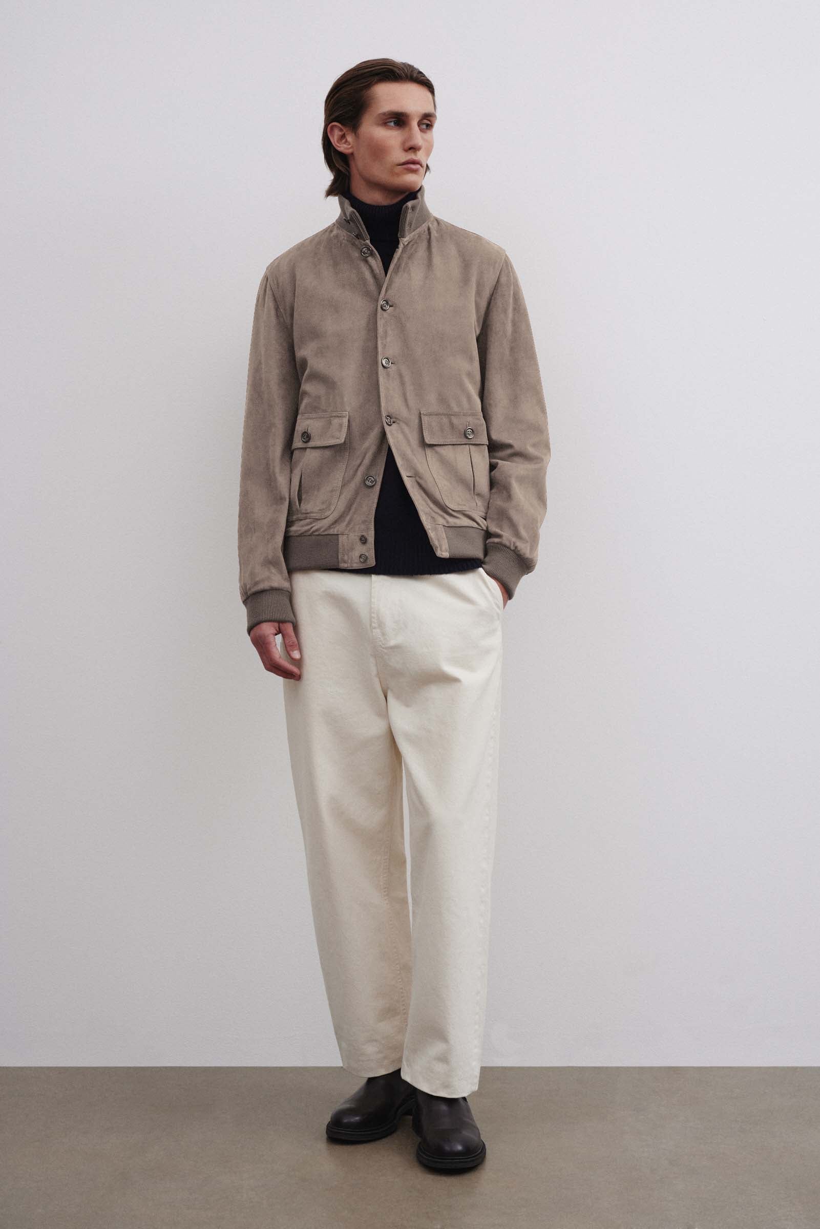 Giubbotto Valstarino in suede, foderato. - Metal