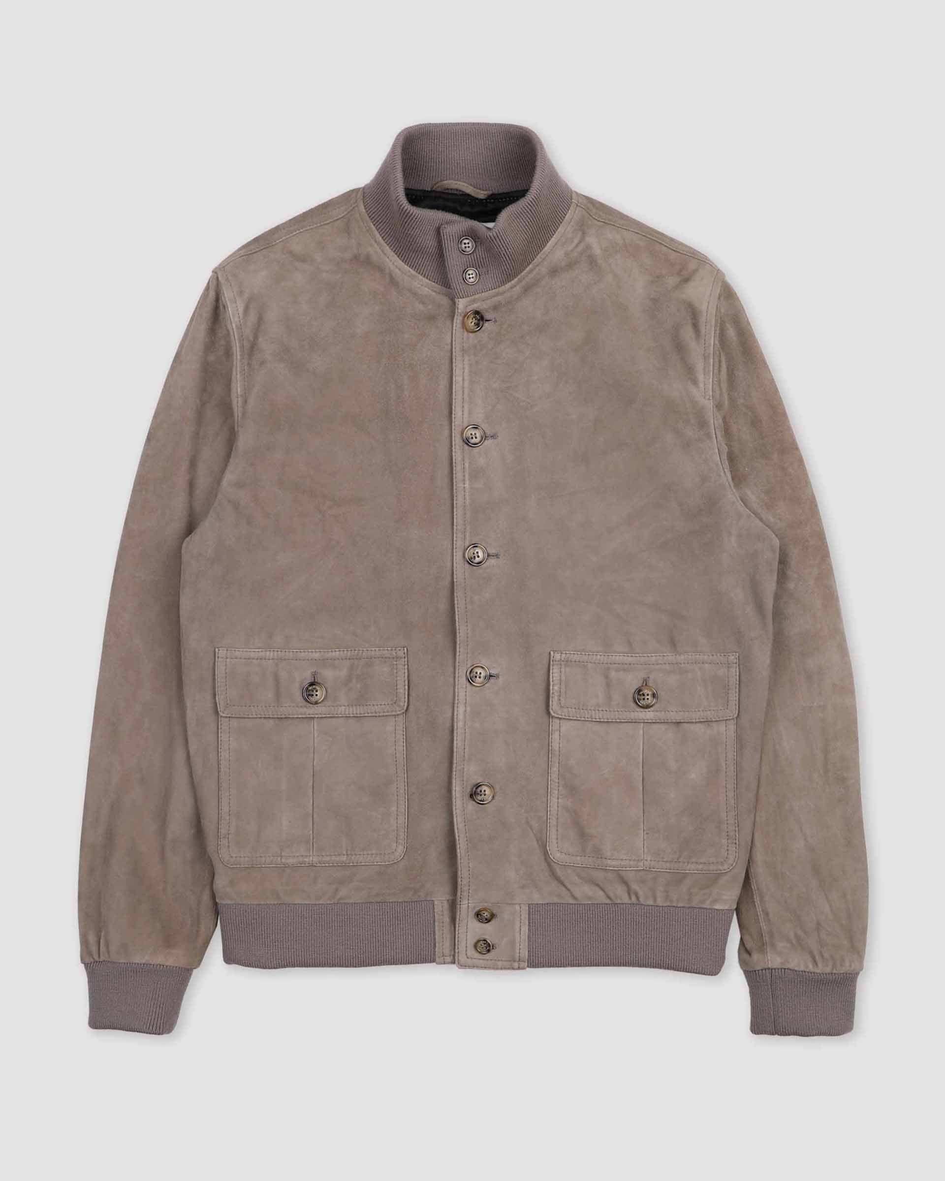 Giubbotto Valstarino in suede, foderato. Grigio - Metal