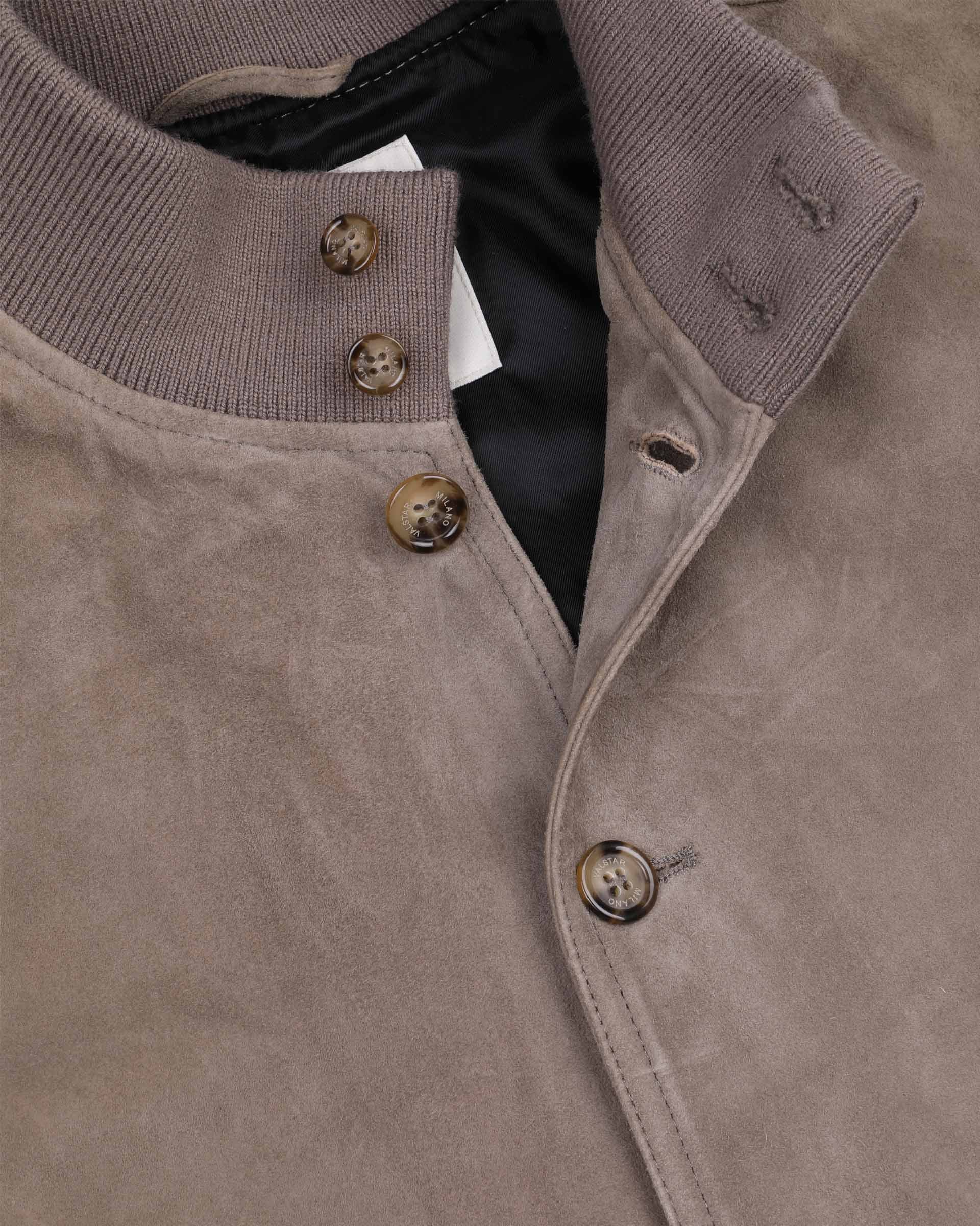 Giubbotto Valstarino in suede, foderato. Grigio - Metal