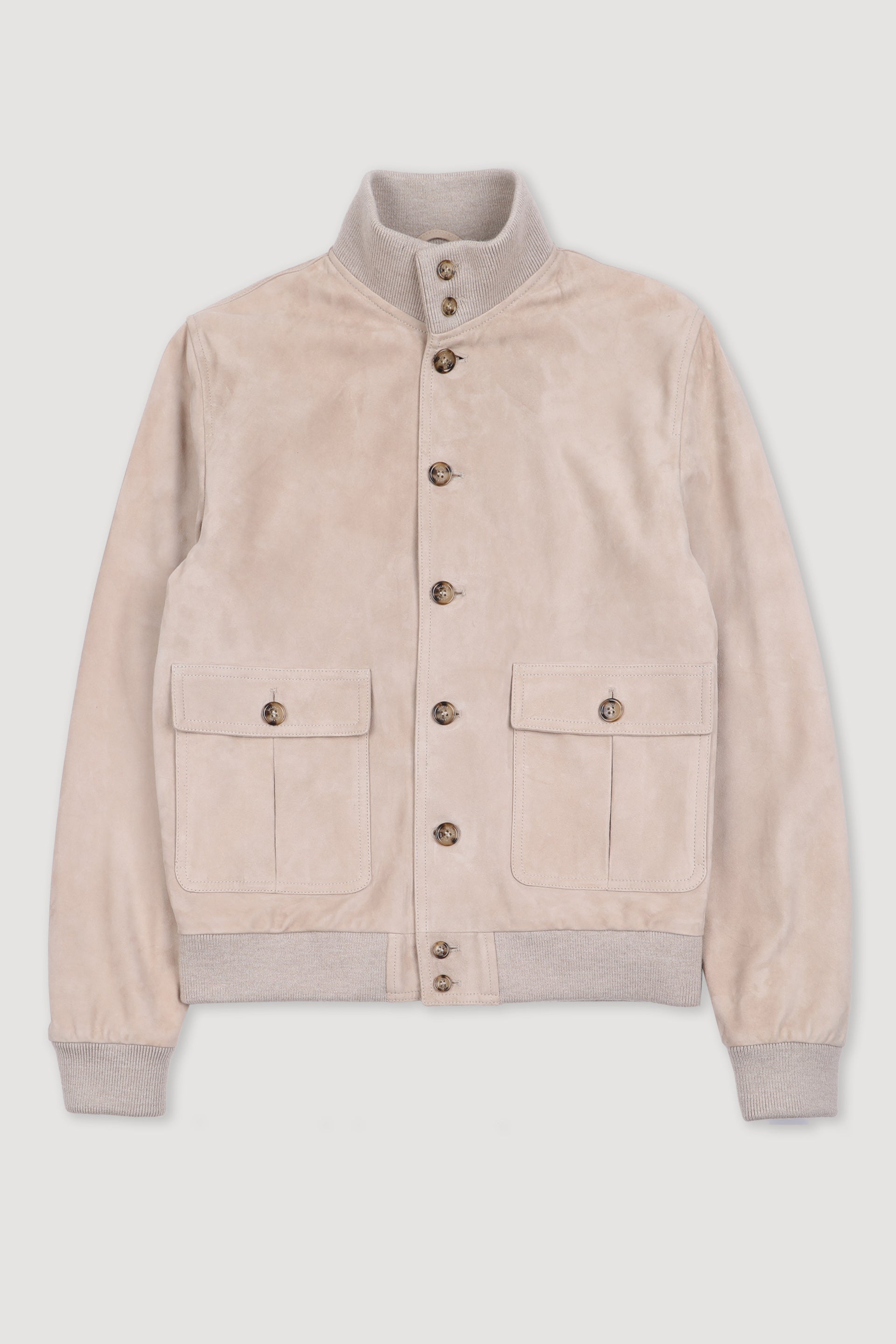 Giubbotto Valstarino in suede, foderato. Beige - Powder