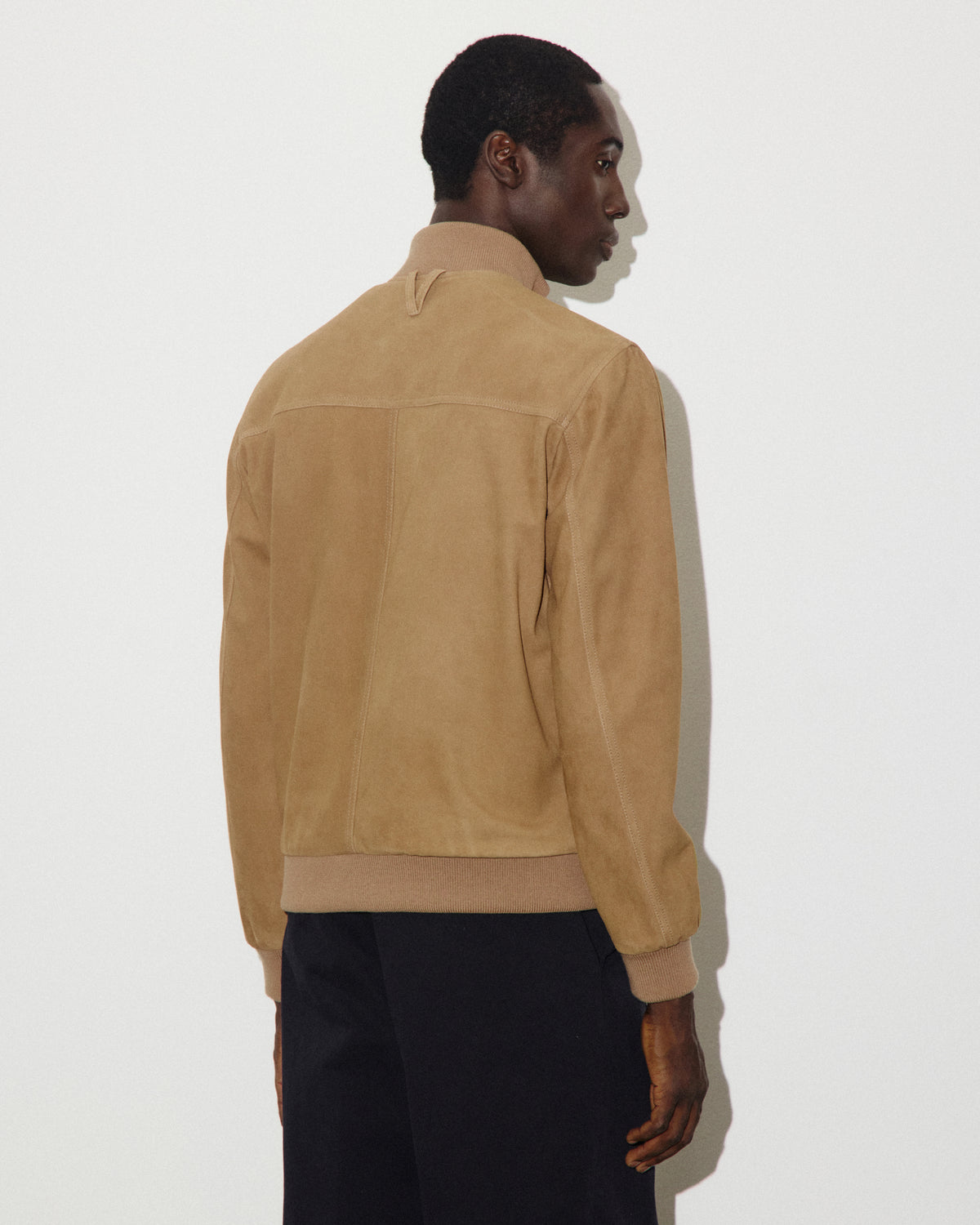 Giubbotto Valstarino in suede, foderato. Beige - Arachide