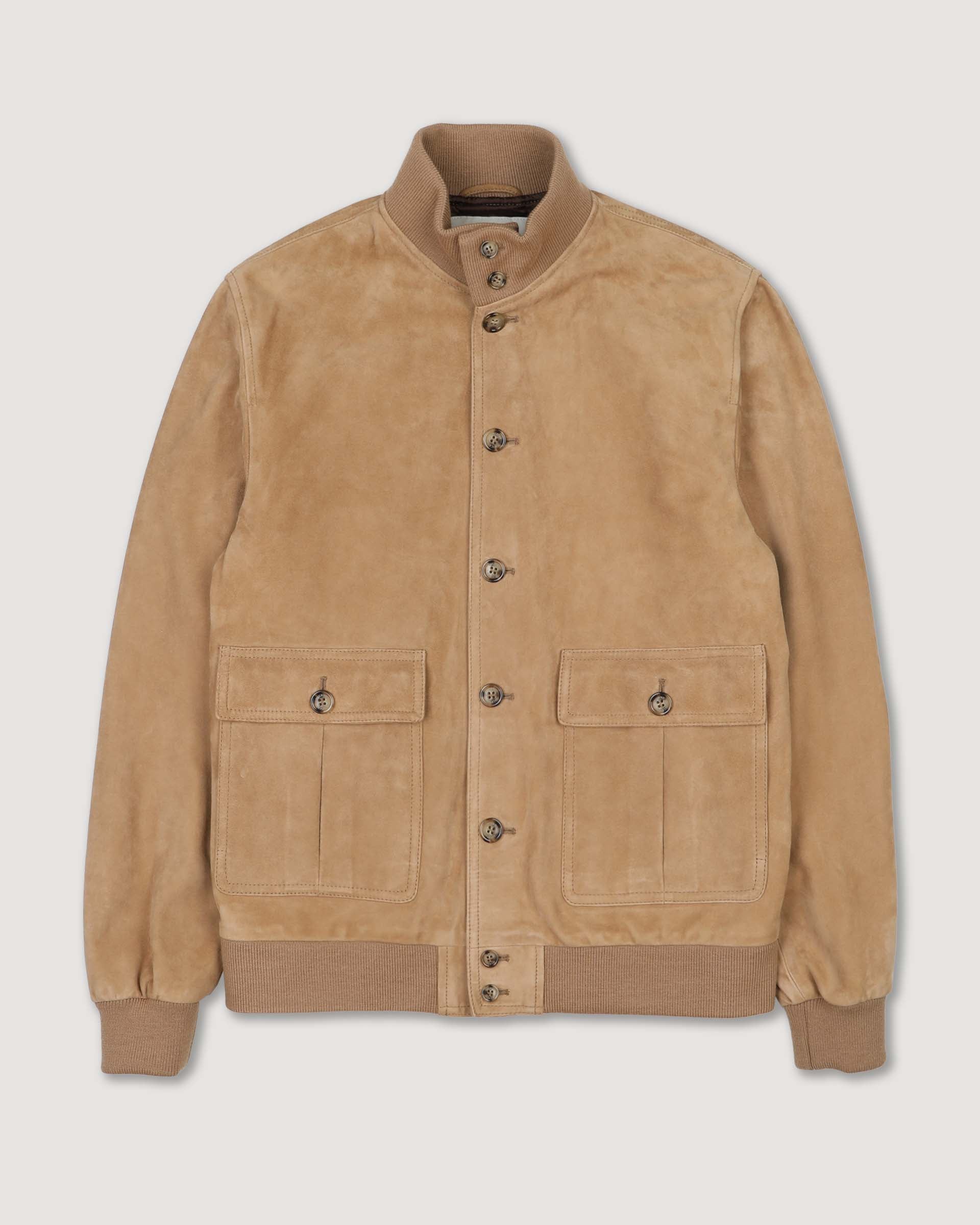 Giubbotto Valstarino in suede, foderato - Arachide