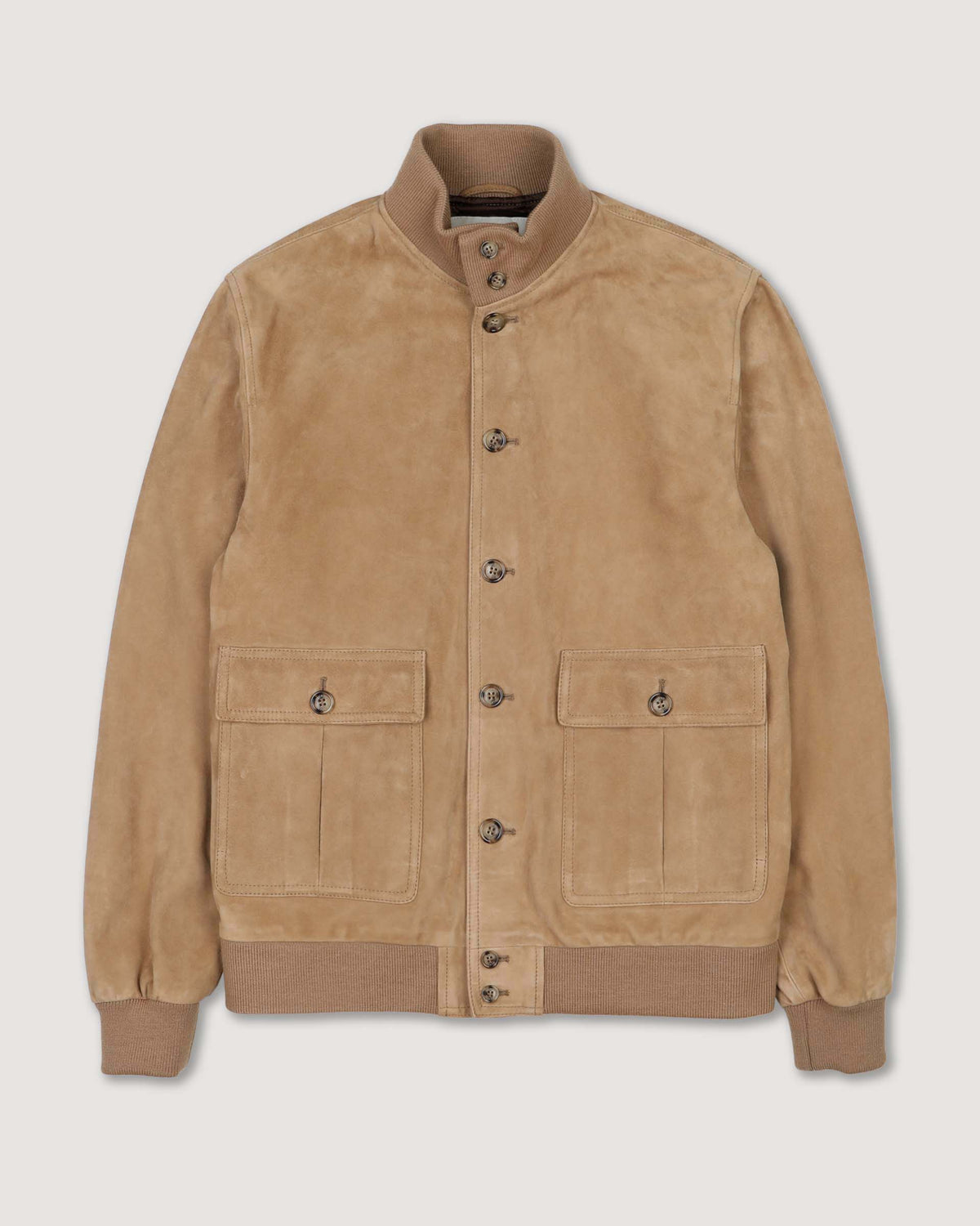 Giubbotto Valstarino in suede, foderato. Beige - Arachide
