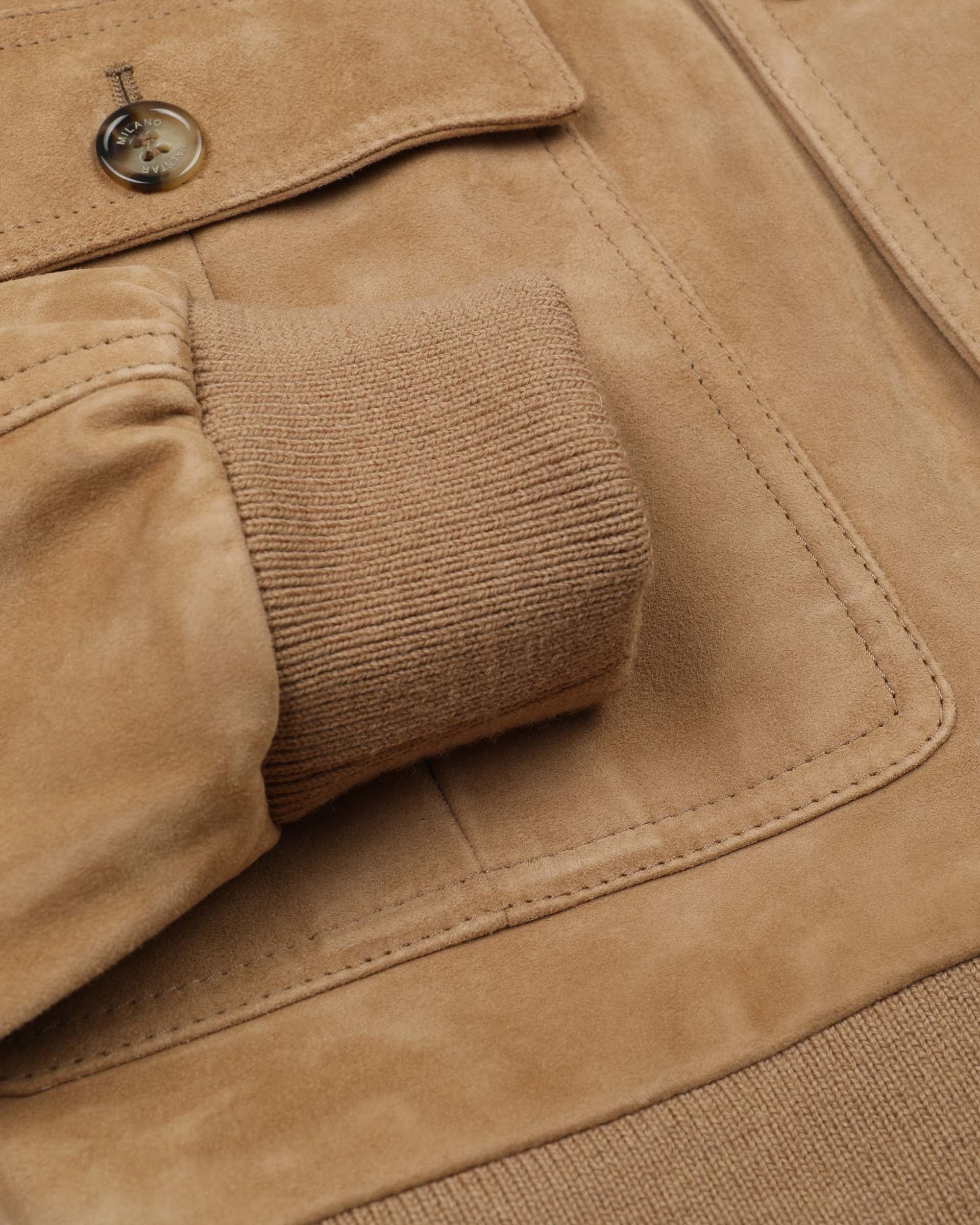 Giubbotto Valstarino in suede, foderato - Arachide