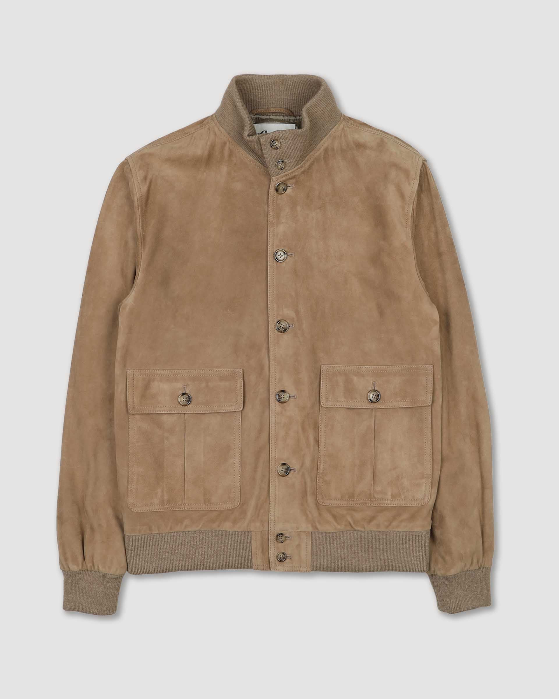 90-'s suède leather Valstar blouson bk Valstar Suede Zip Blouson Dark Brown at CareOfCarl.com