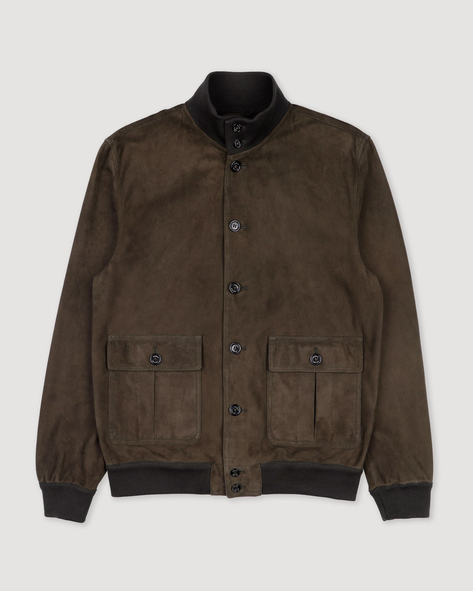 Giubbotto Valstarino in suede, sfoderato. Verde - Muschio