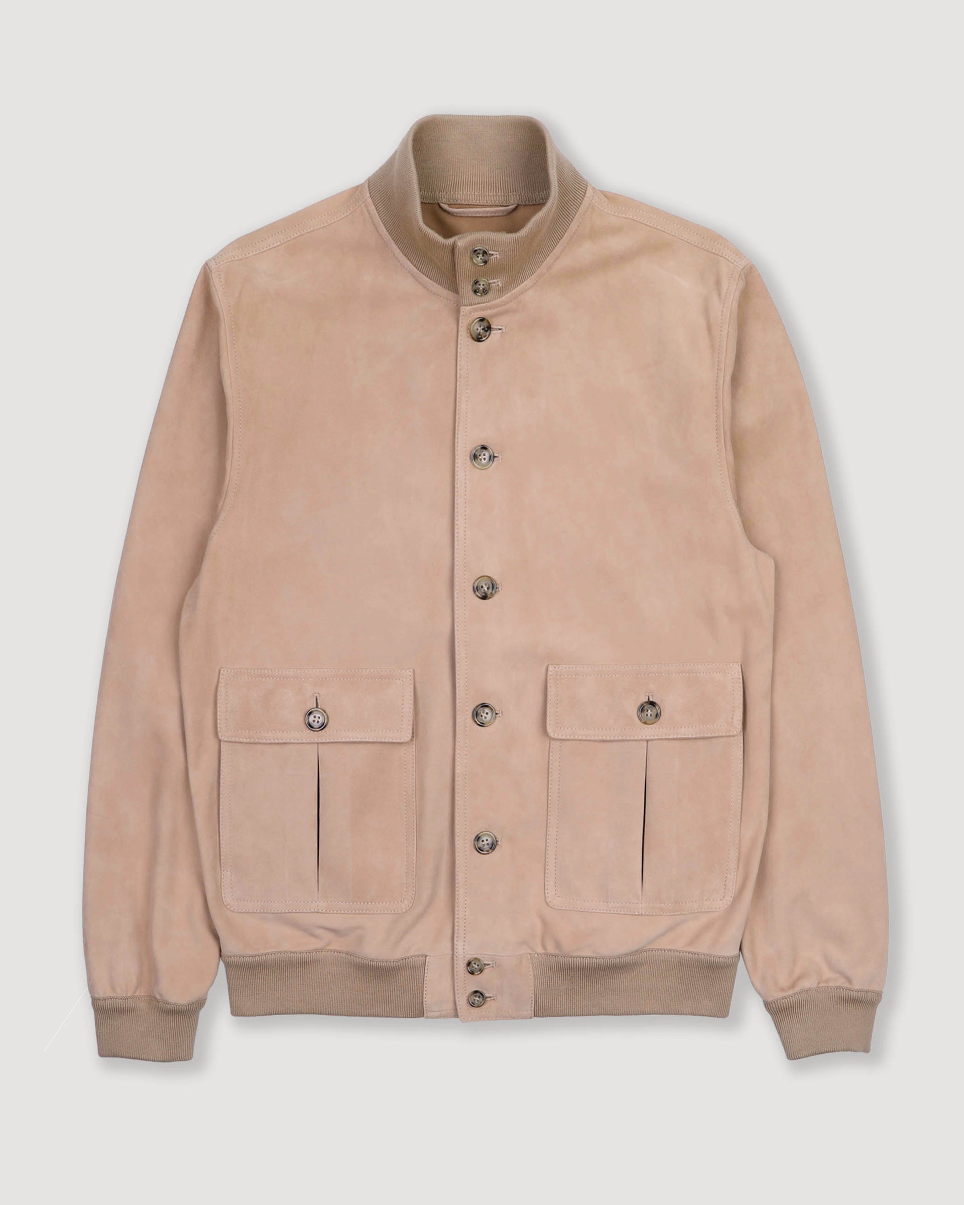 Giubbotto Valstarino in suede, sfoderato. Beige - Biscotto