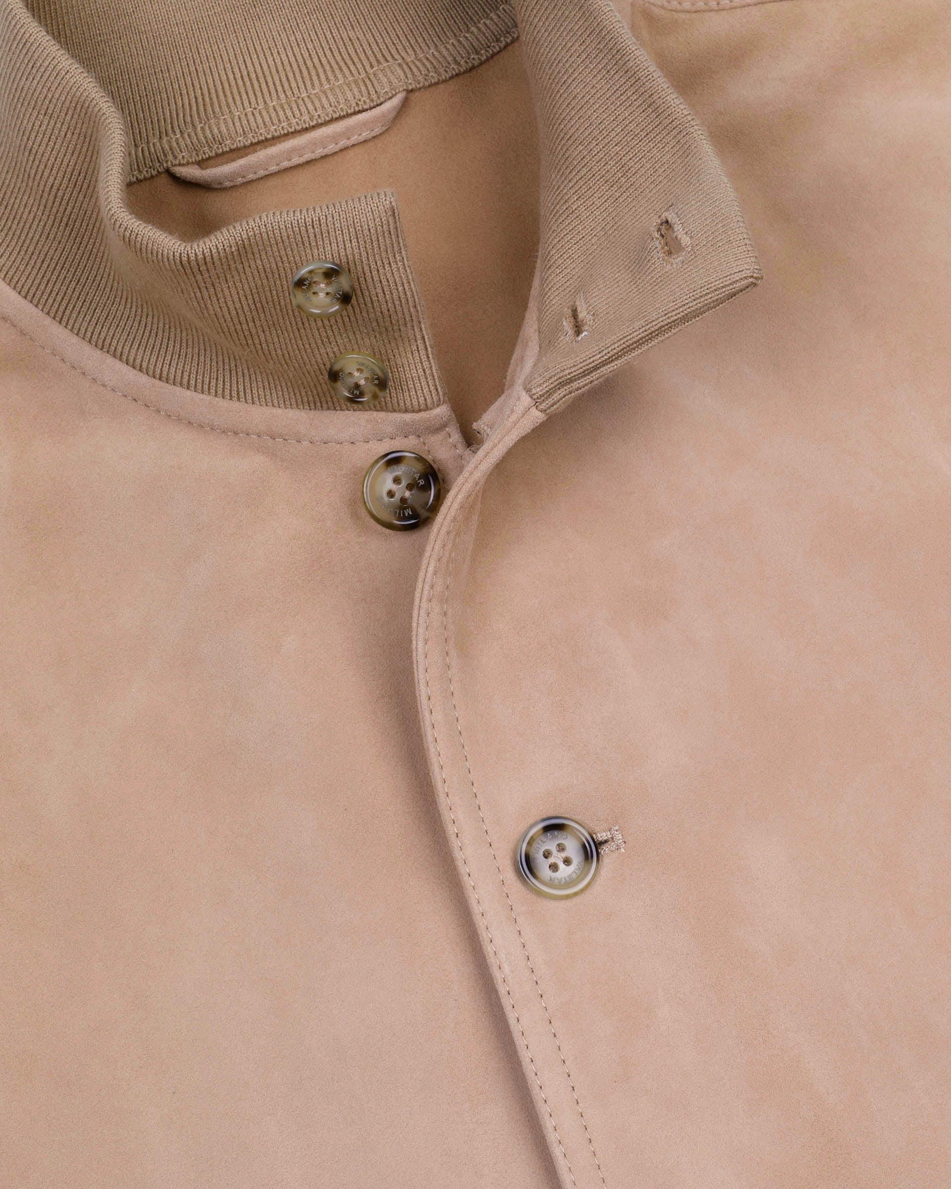 Giubbotto Valstarino in suede, sfoderato. Beige - Biscotto