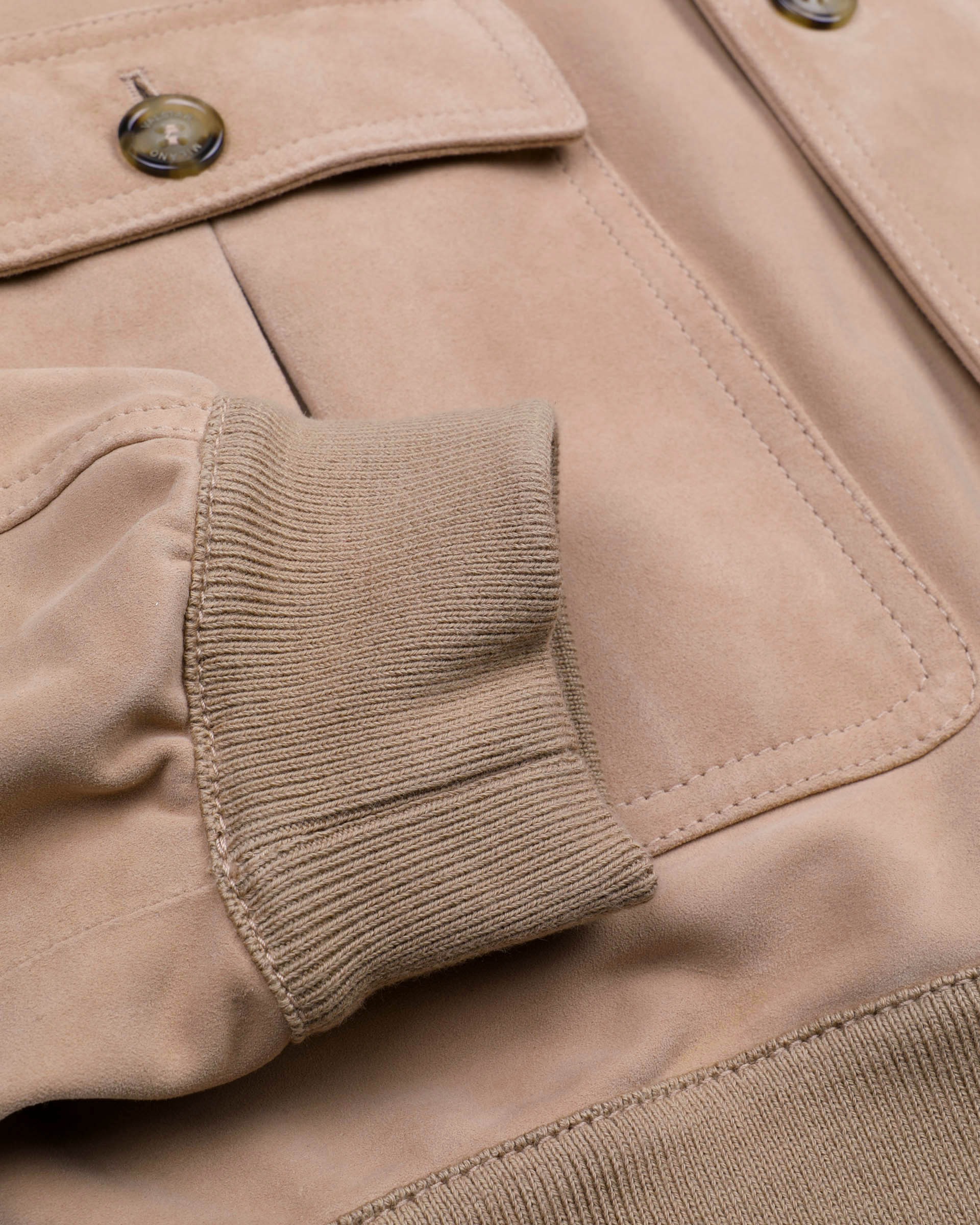 Giubbotto Valstarino in suede, sfoderato. Beige - Biscotto