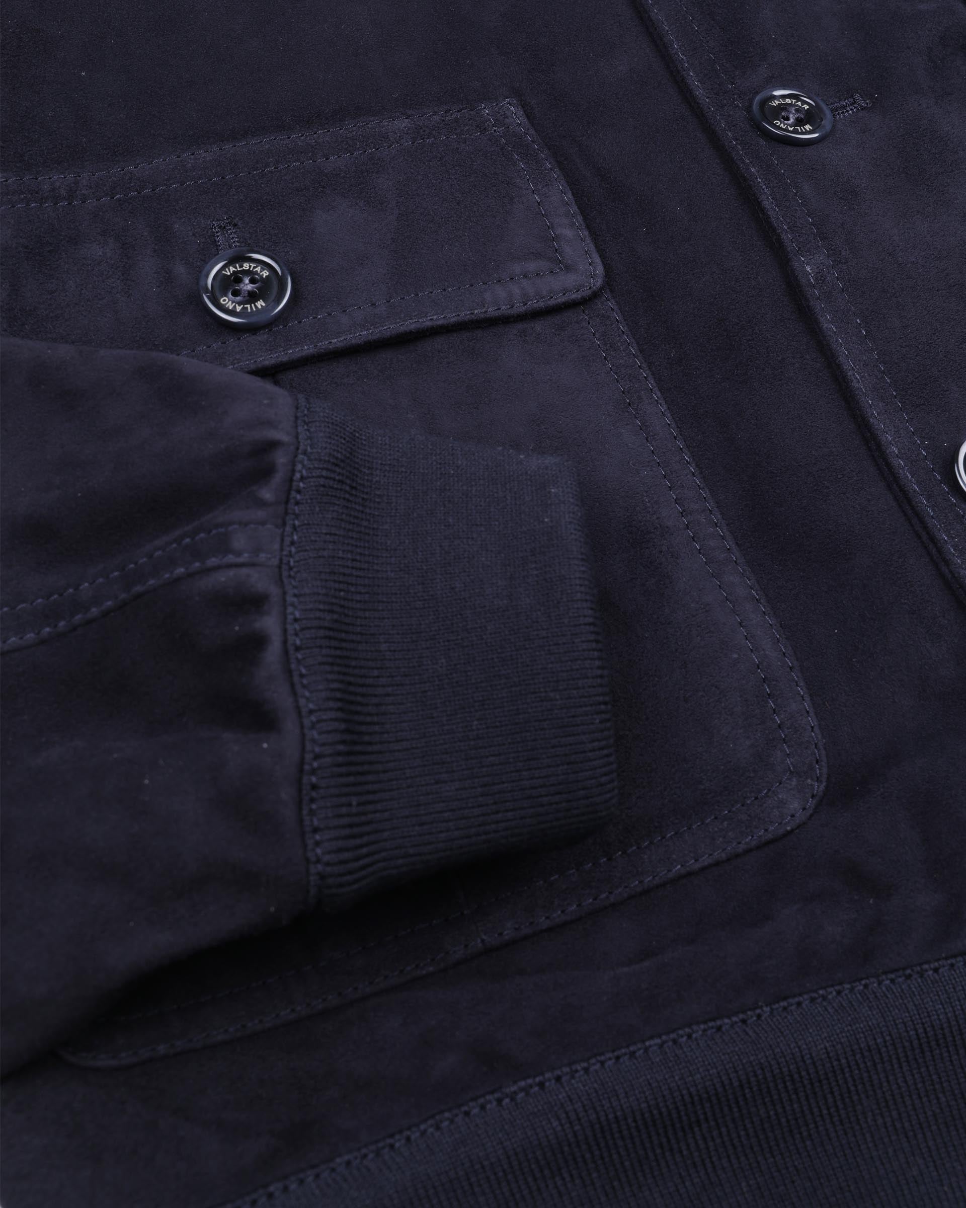 Giubbotto Valstarino in suede, sfoderato - Dark blue