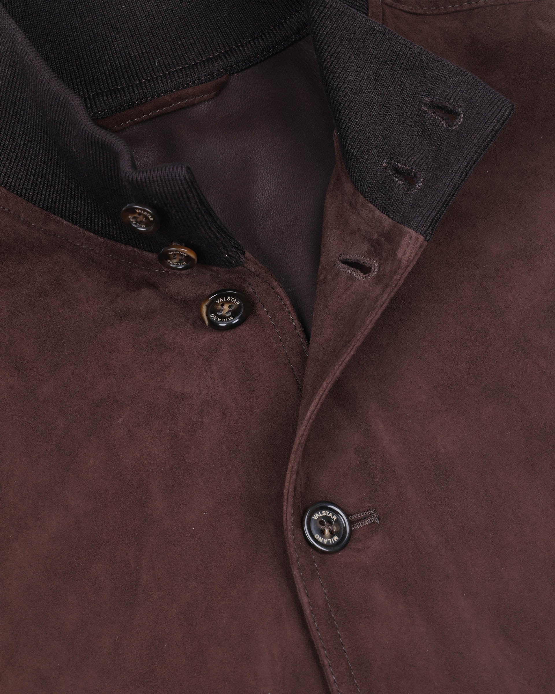 Giubbotto Valstarino in suede, sfoderato. Marrone - Caffè