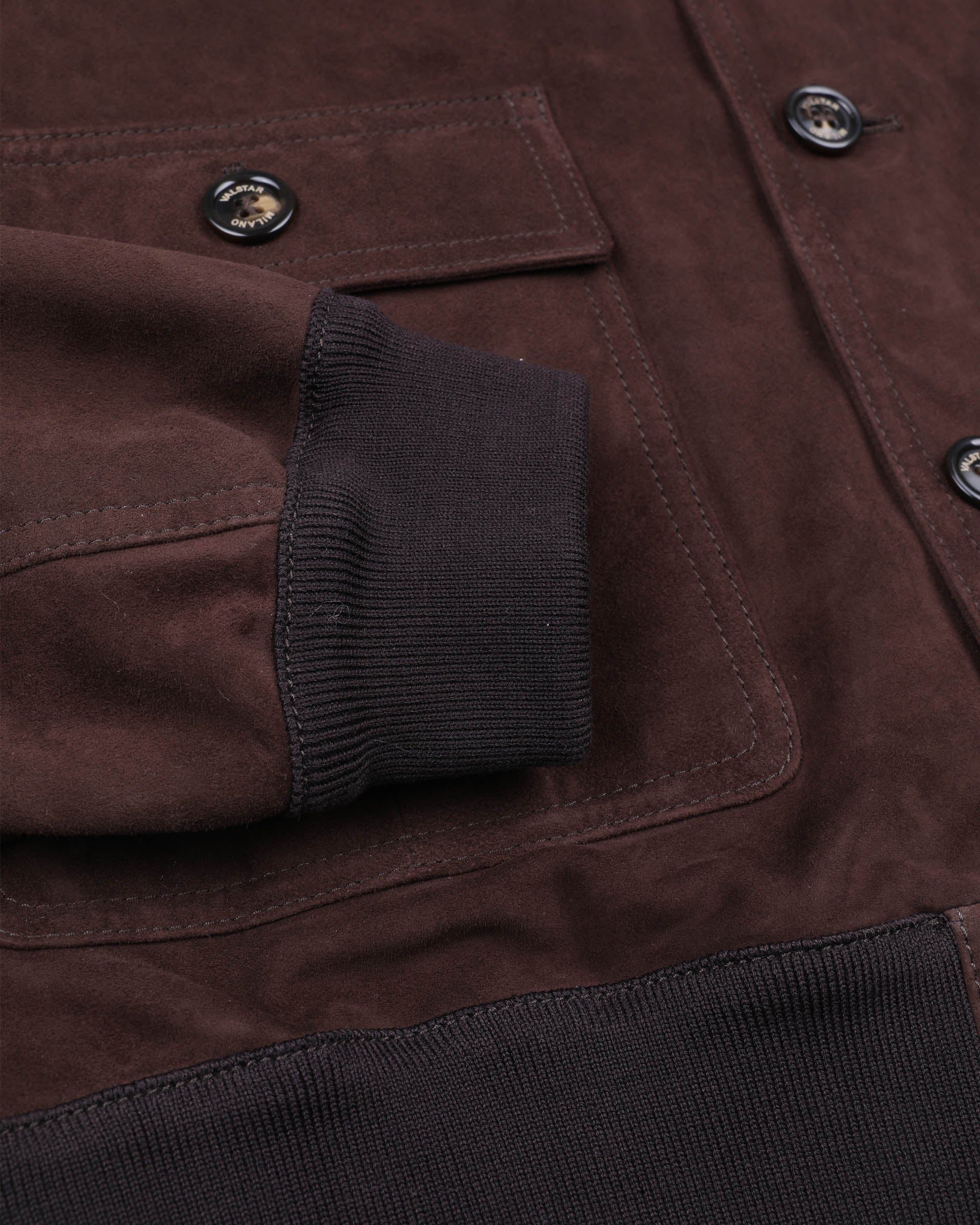 Giubbotto Valstarino in suede, sfoderato. Marrone - Caffè