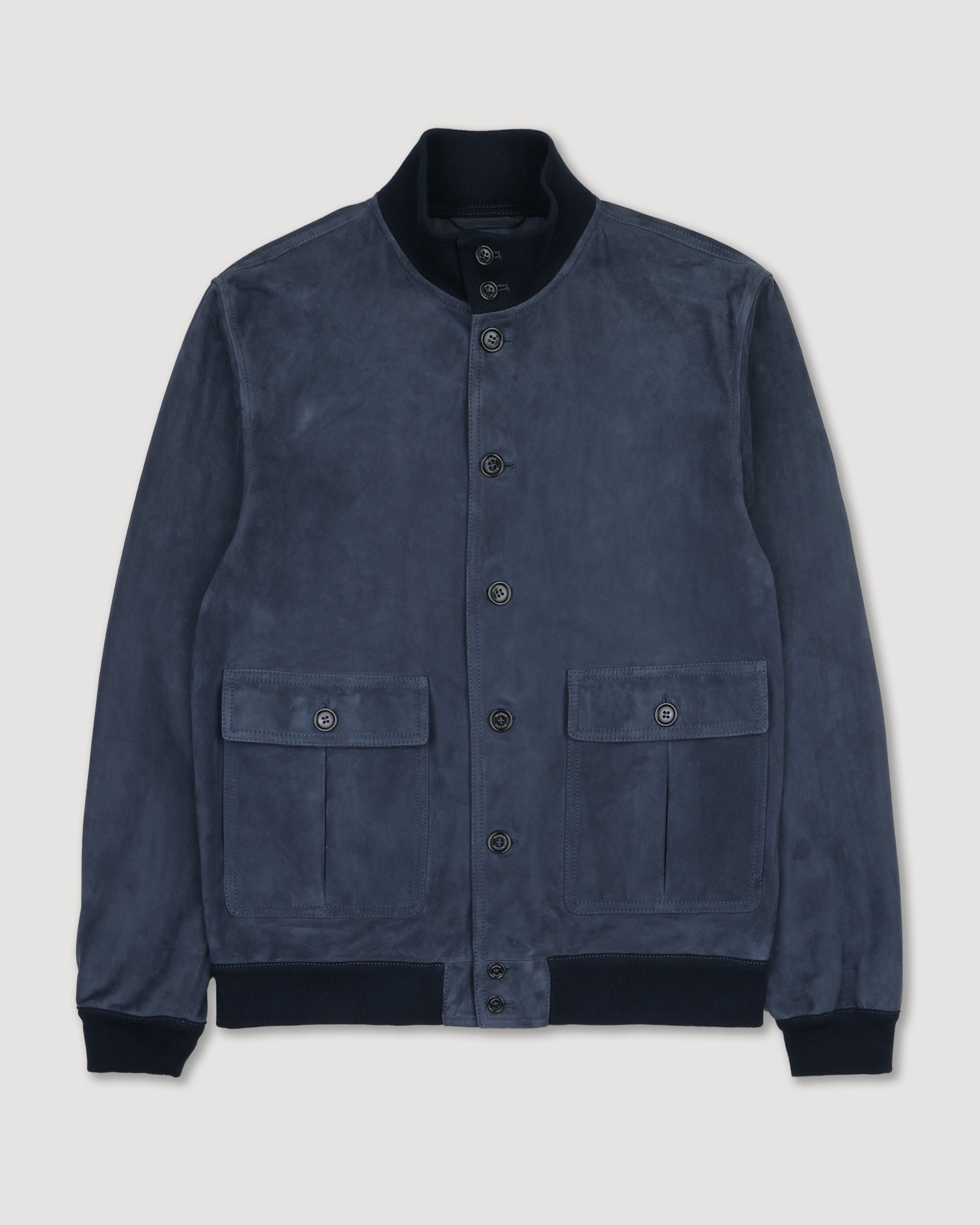 Giubbotto Valstarino in suede, sfoderato. Blue - Storm