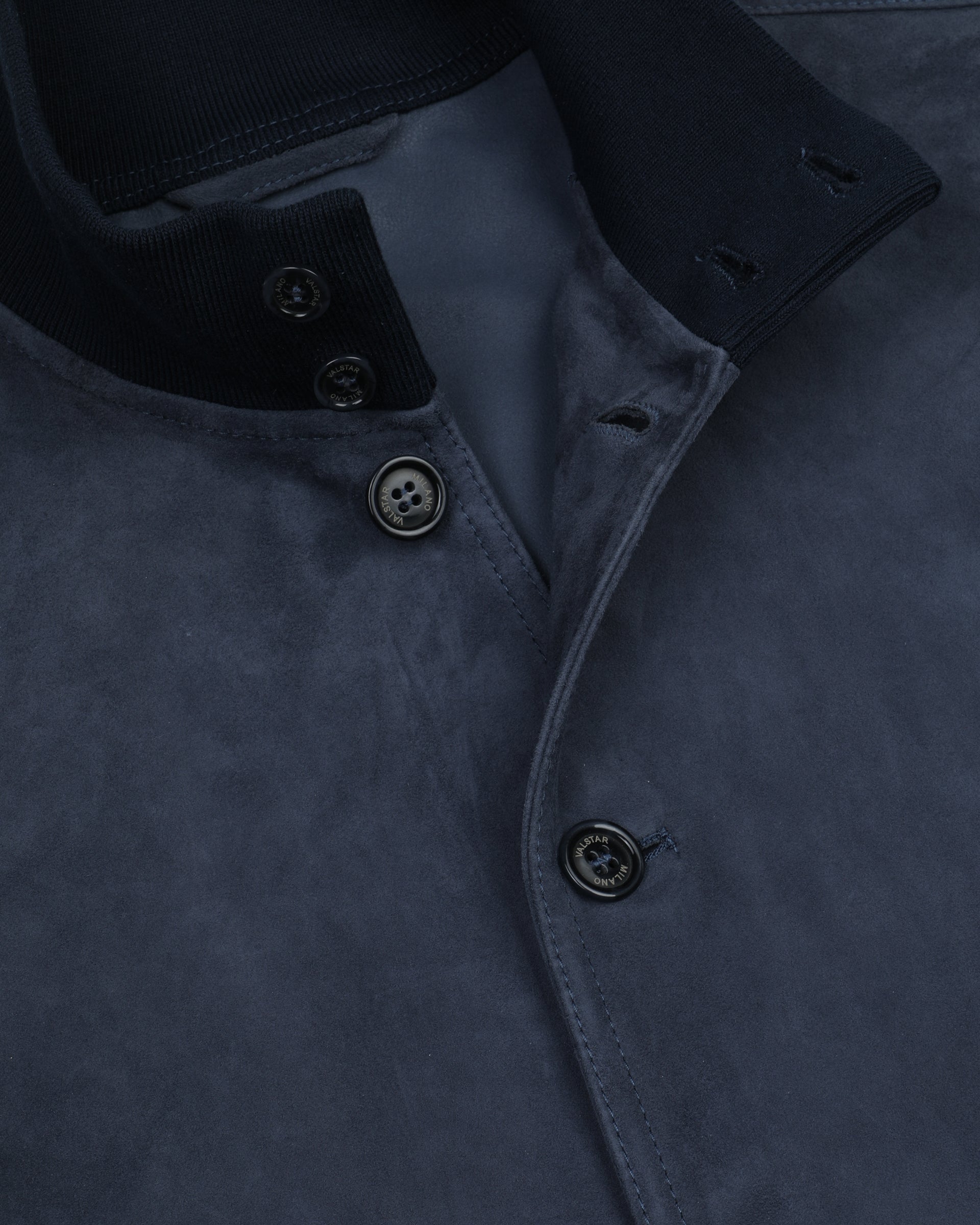 Giubbotto Valstarino in suede, sfoderato. Blue - Storm