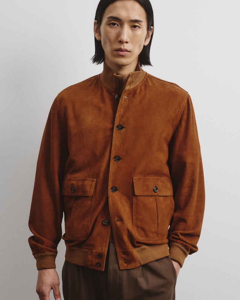 Giubbotto Valstarino in suede, sfoderato. Marrone - Sandal