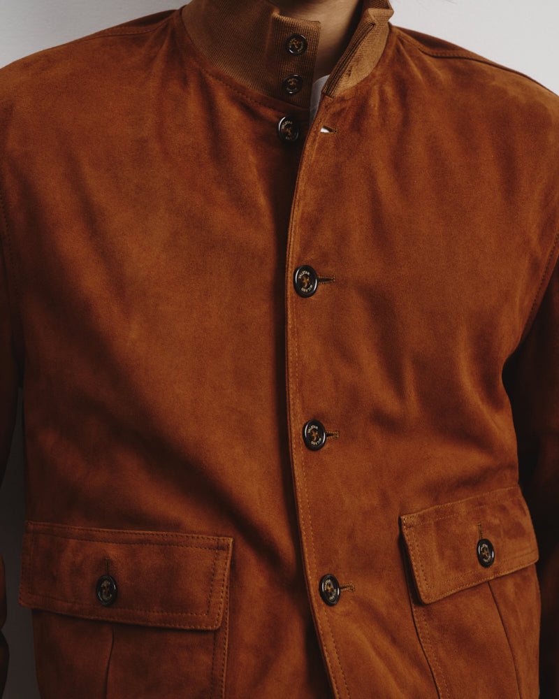 Giubbotto Valstarino in suede, sfoderato. Marrone - Sandal