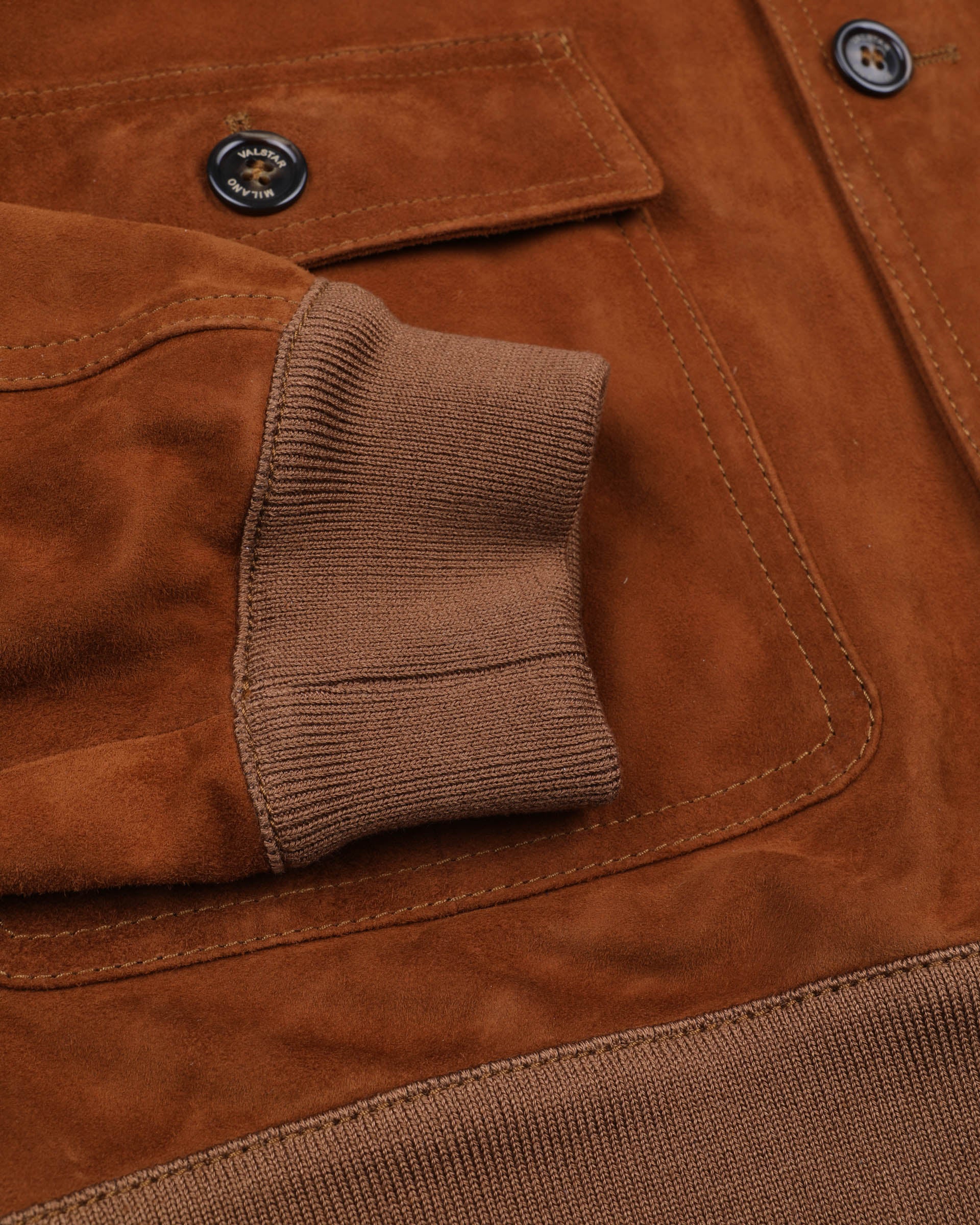 Unlined Valstarino jacket in suede leather. Brown - Sandal