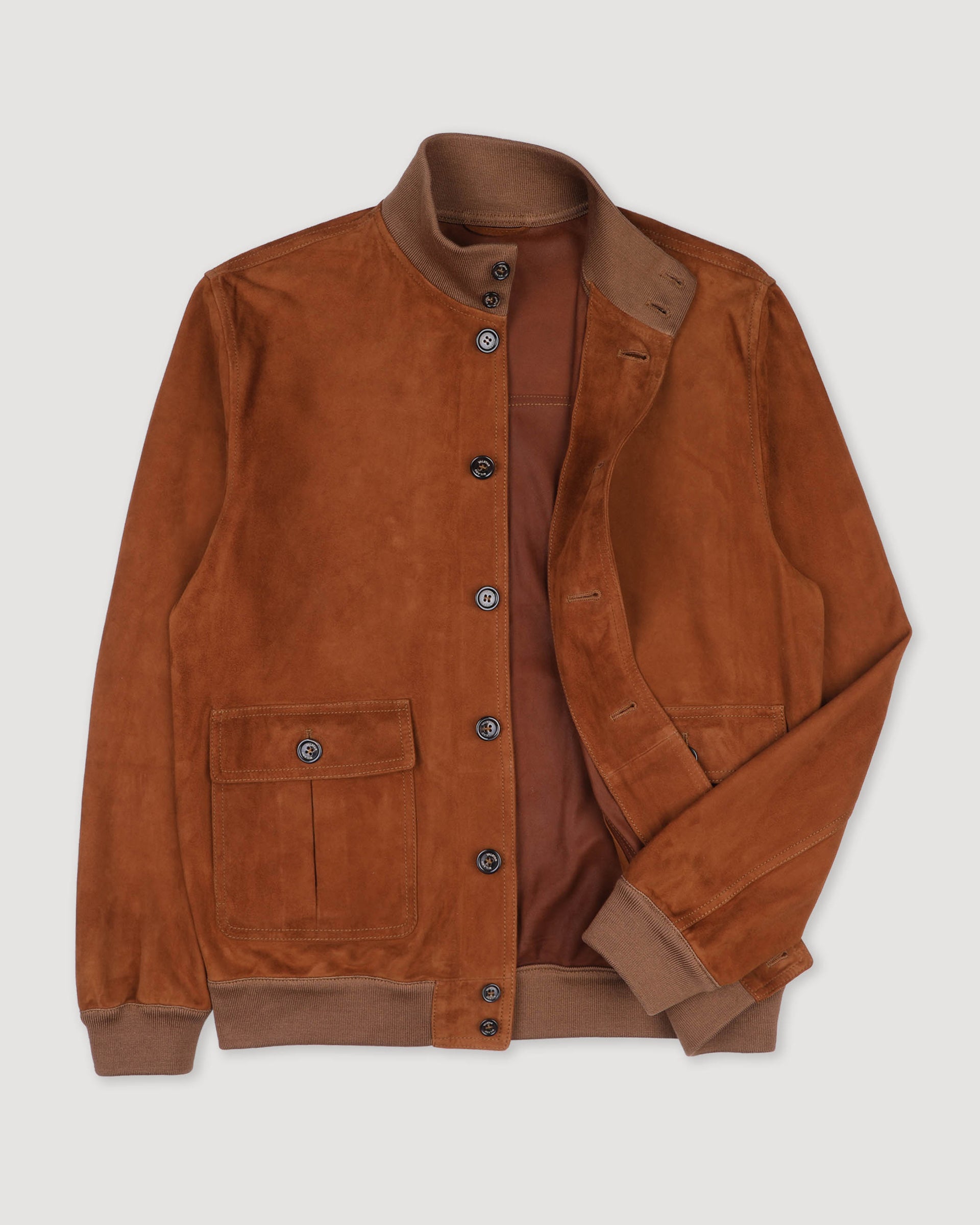 Unlined Valstarino jacket in suede leather. Brown - Sandal