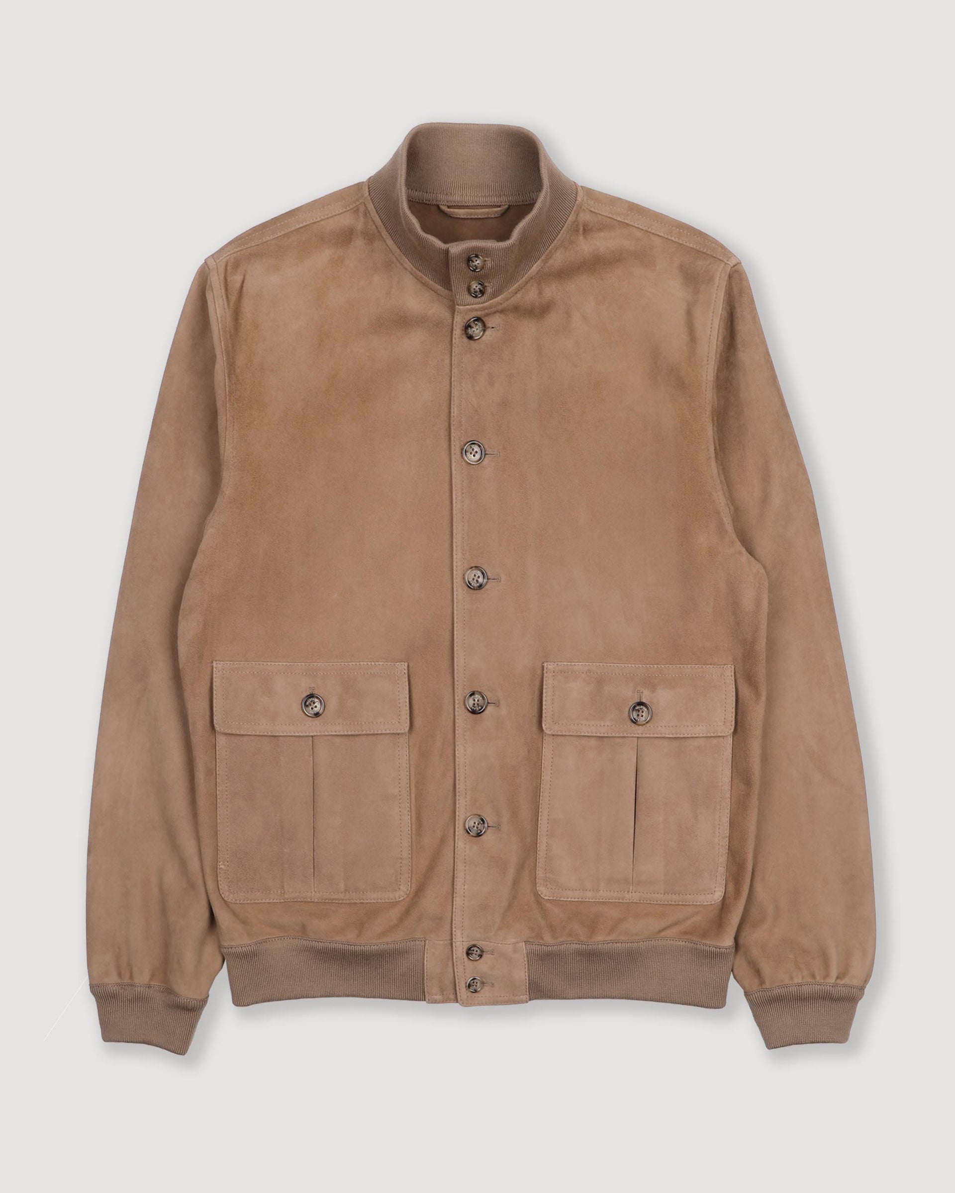 Giubbotto Valstarino in suede, sfoderato. Beige - Arachide