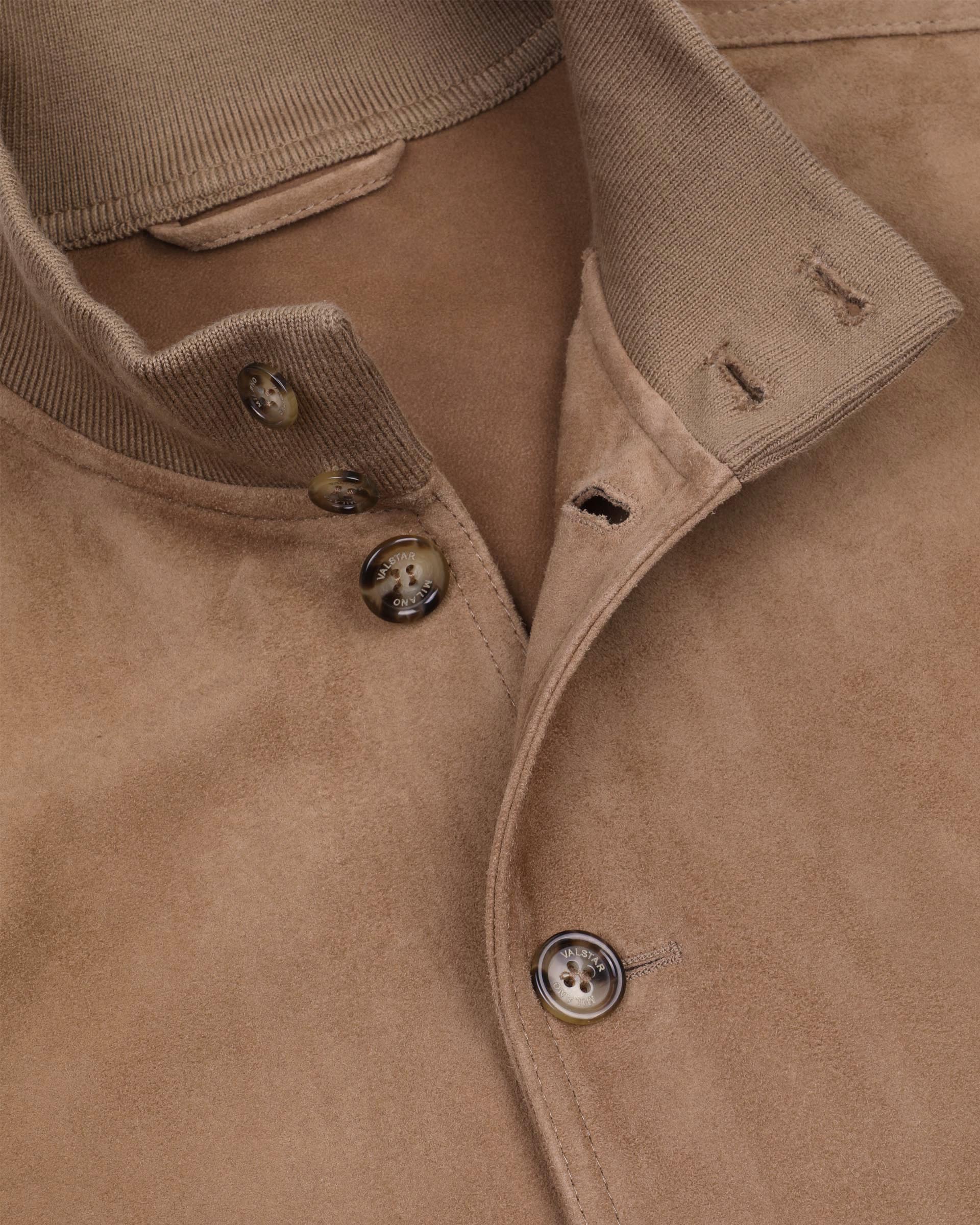 Unlined Valstarino jacket in suede leather. Beige - Arachide
