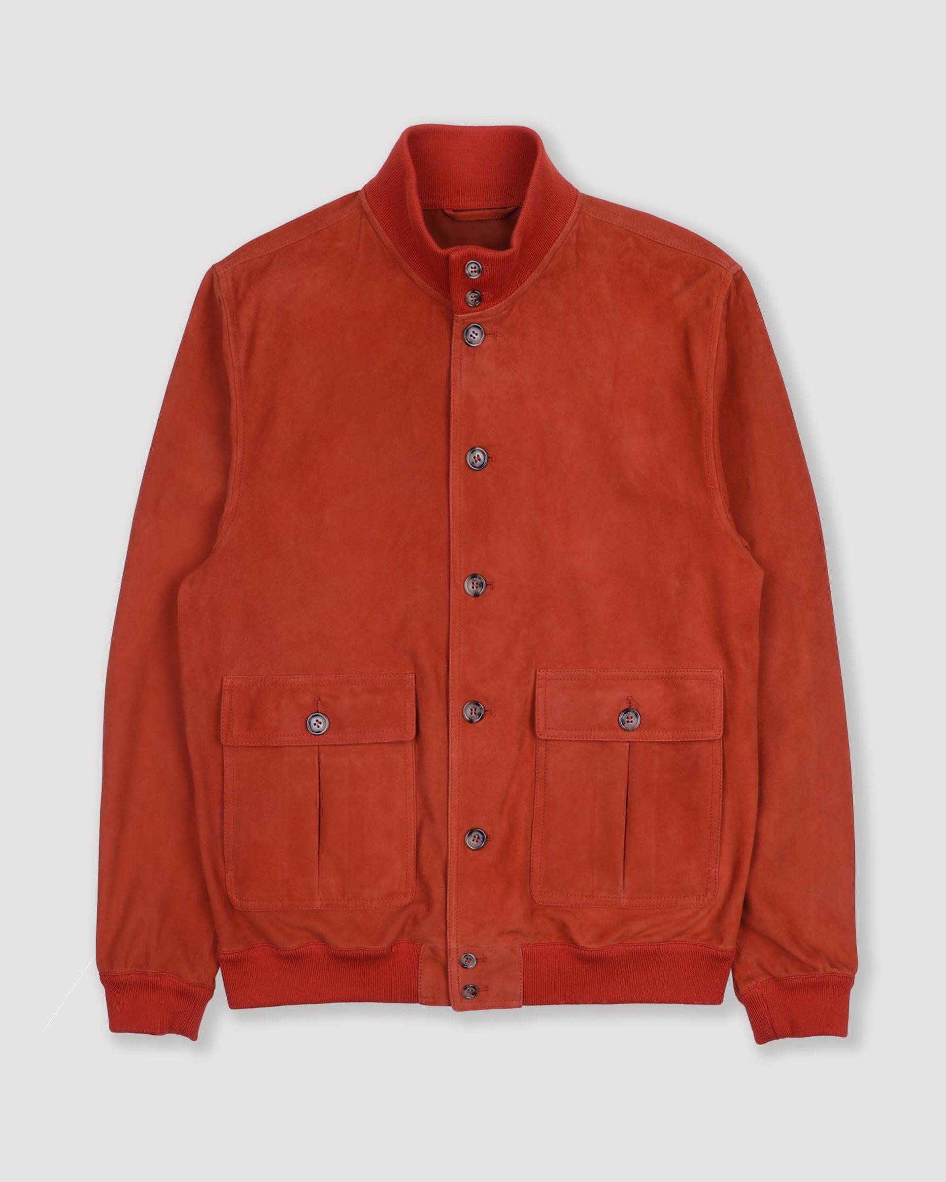 Giubbotto Valstarino in suede, sfoderato. Arancione - Coccio