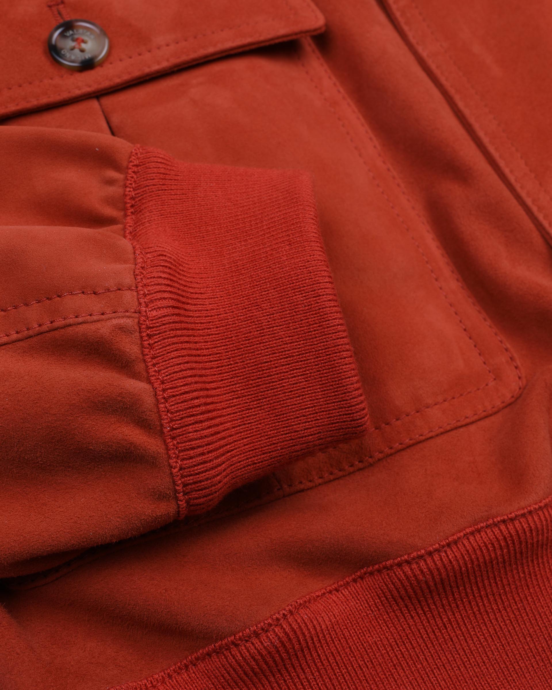 Giubbotto Valstarino in suede, sfoderato. Arancione - Coccio