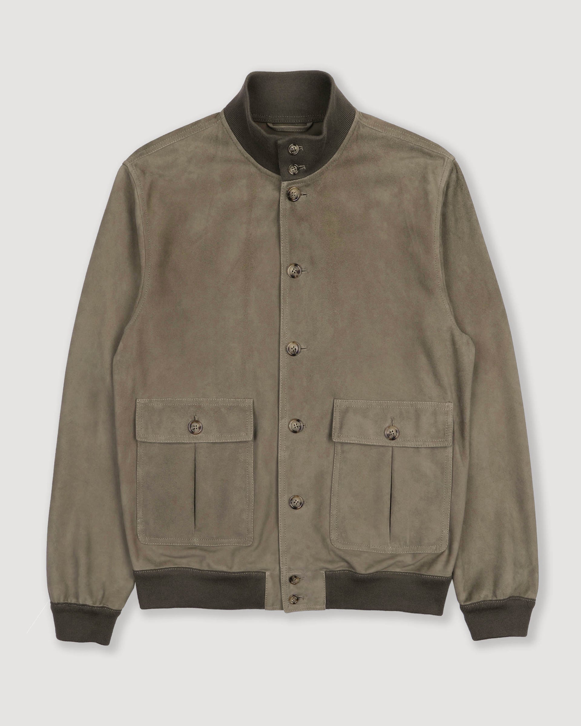 Giubbotto Valstarino in suede, sfoderato. Verde - Soldier