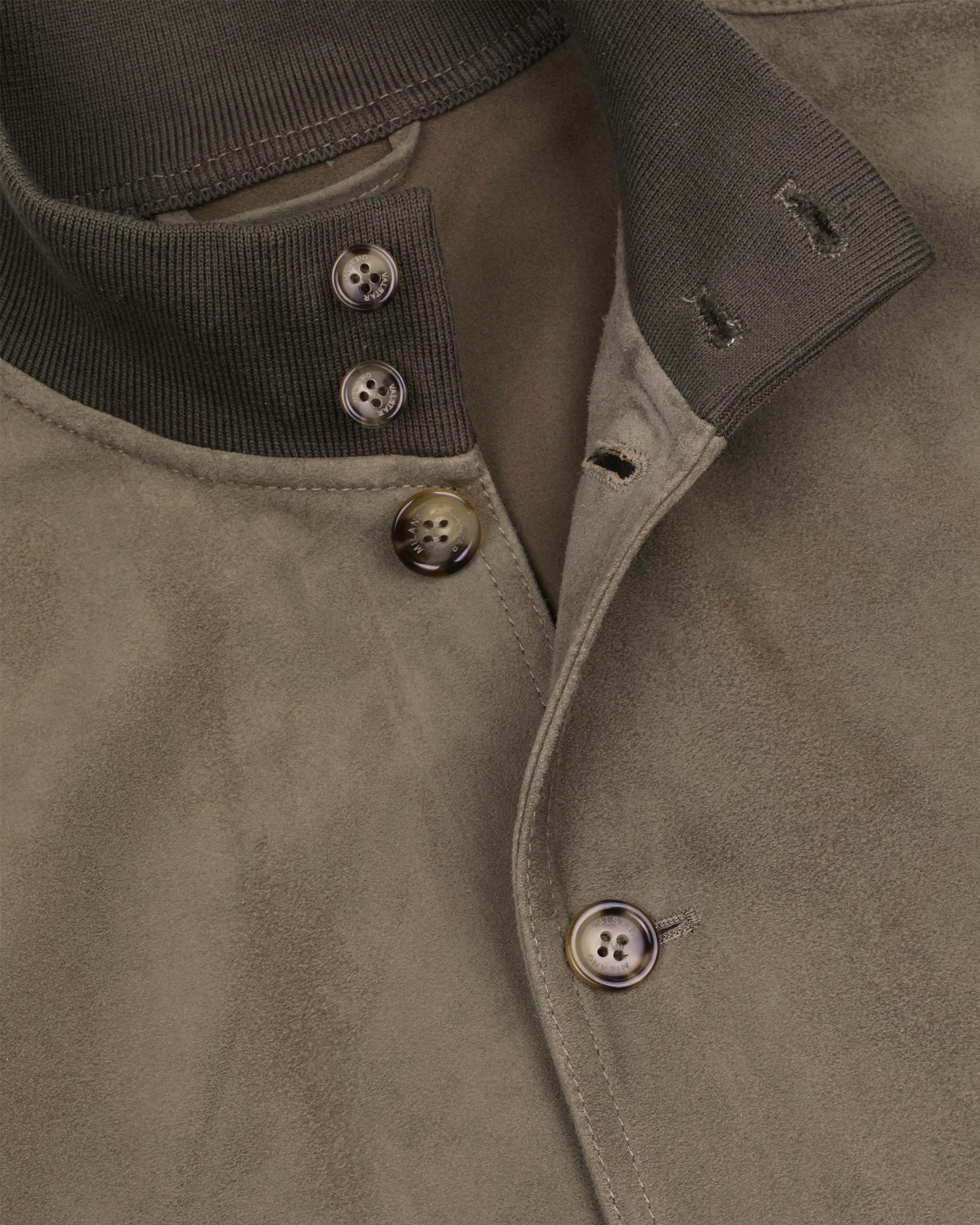 Giubbotto Valstarino in suede, sfoderato. Verde - Soldier