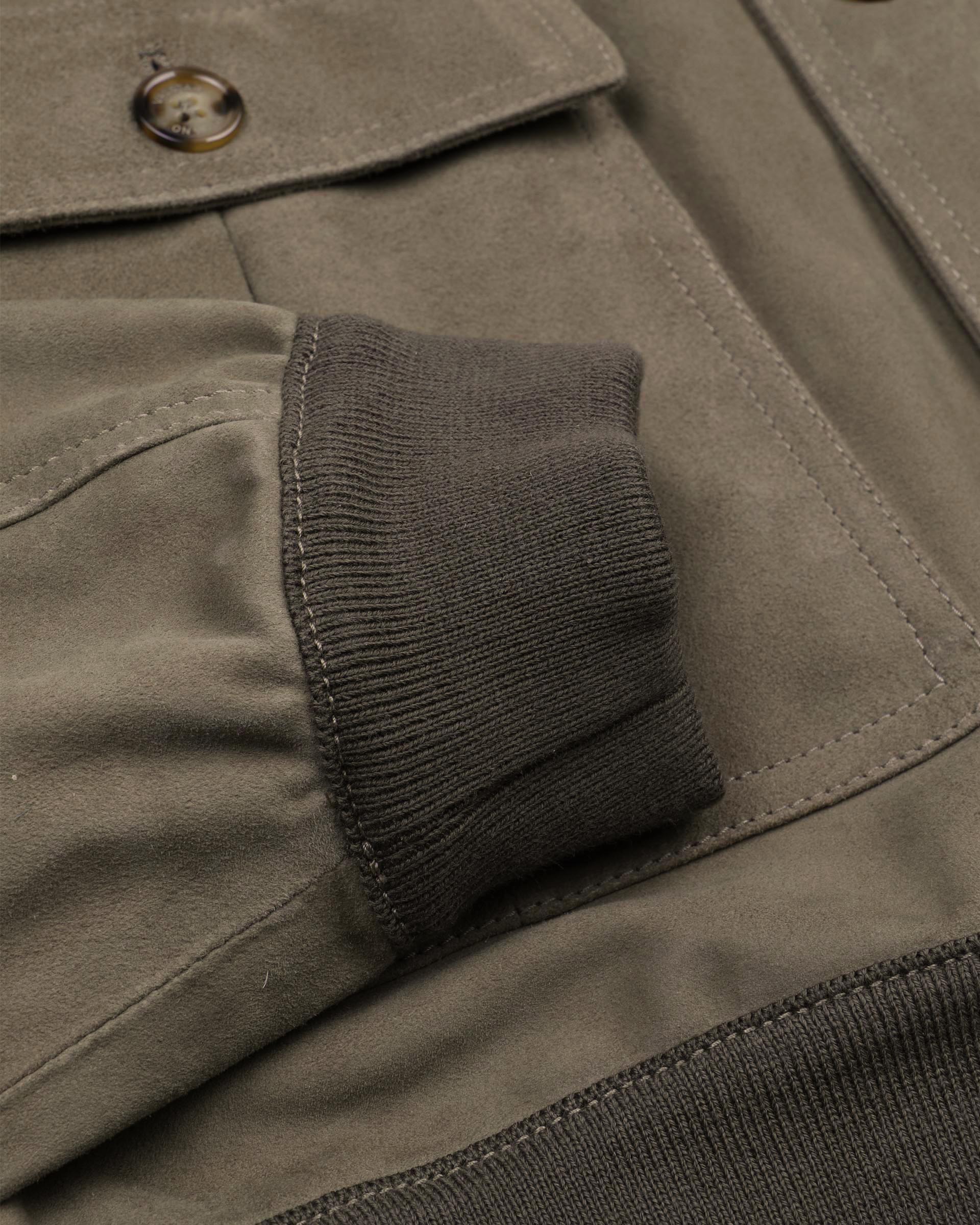 Giubbotto Valstarino in suede, sfoderato. Verde - Soldier