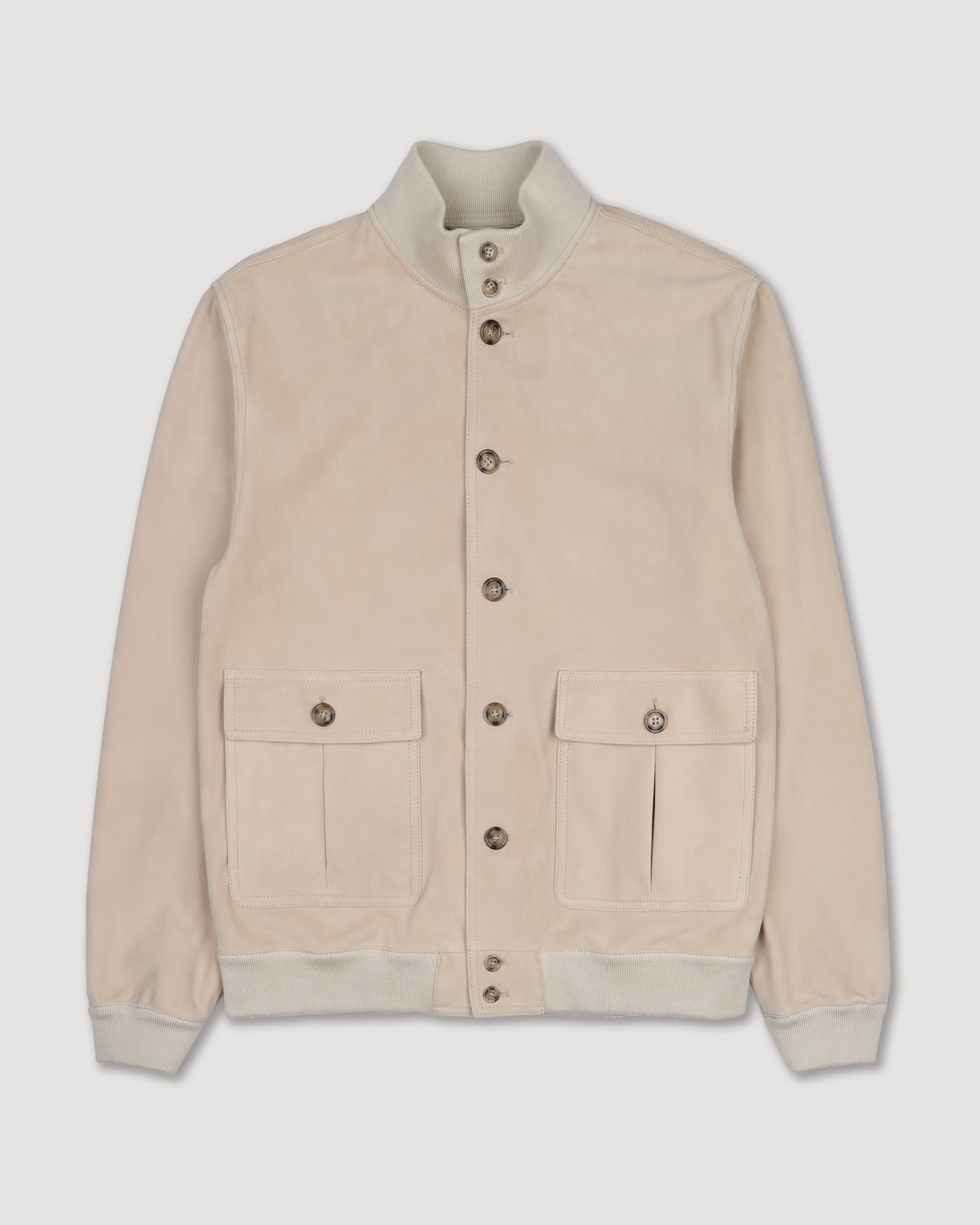 Unlined Valstarino jacket in suede leather. Beige - Sisal