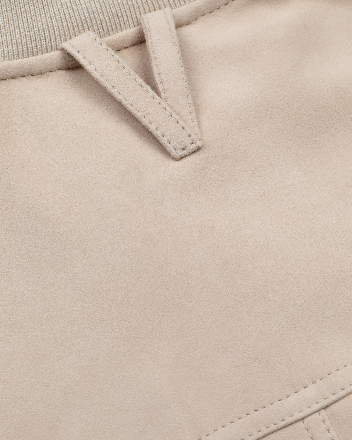 Giubbotto Valstarino in suede, sfoderato. Beige - Sisal