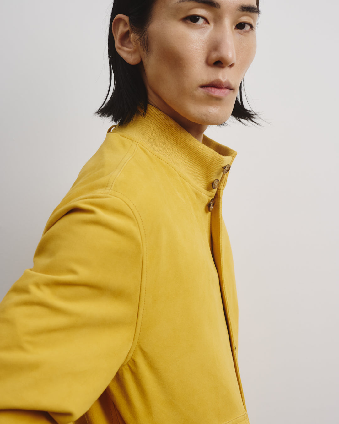 Giubbotto Valstarino in suede, sfoderato. Giallo - Barley