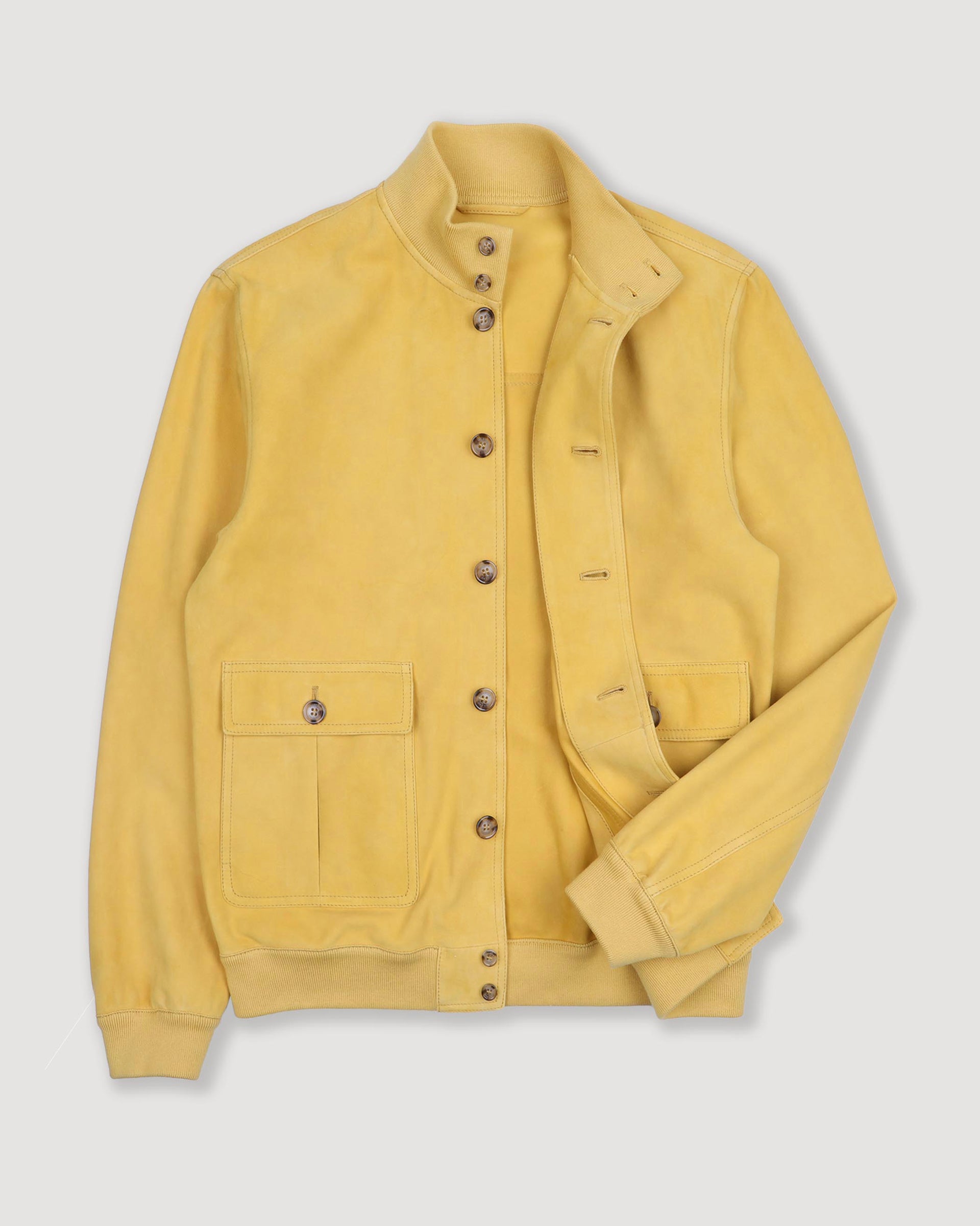 Giubbotto Valstarino in suede, sfoderato. Giallo - Barley