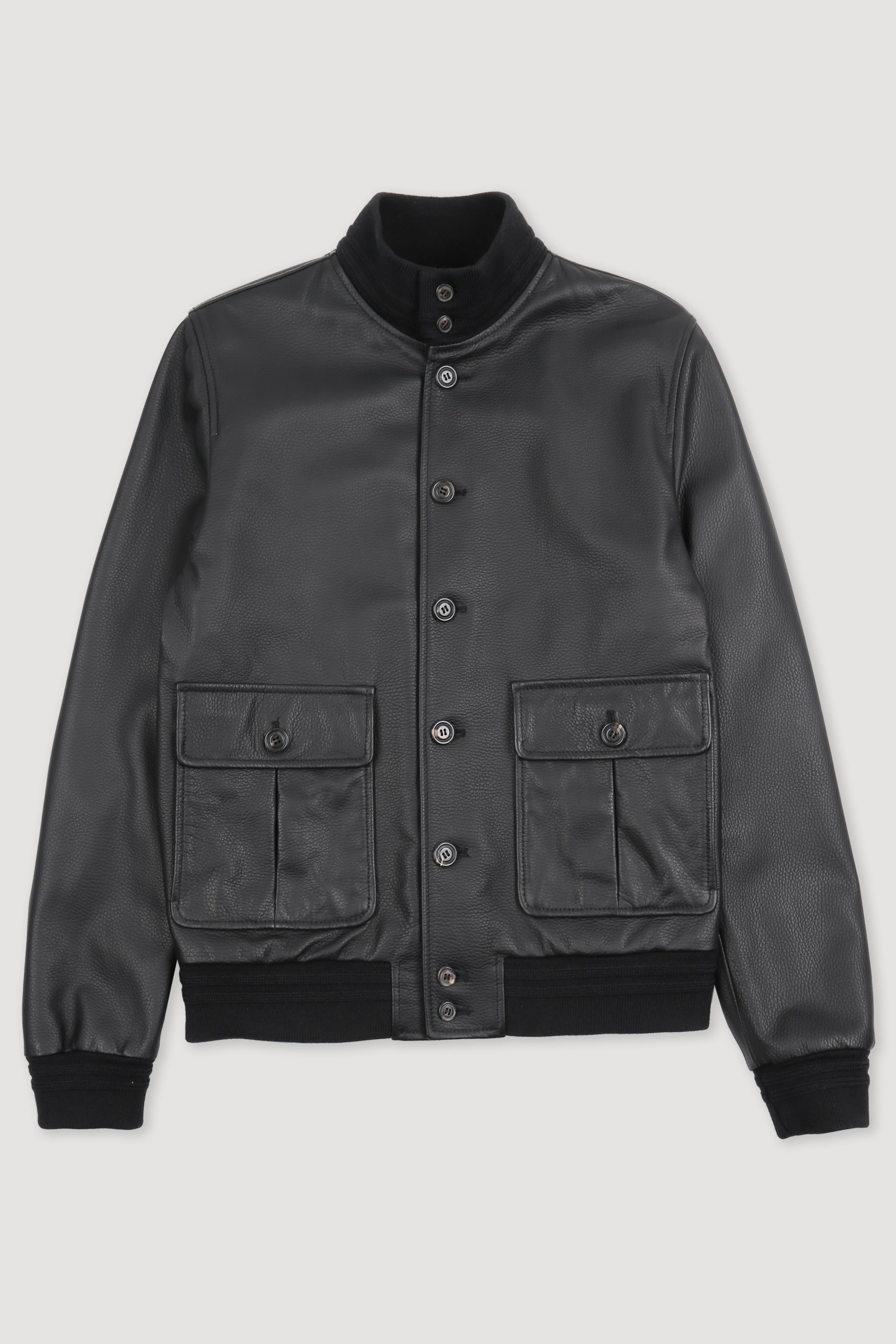 GIUBBOTTO VALSTARINO, FODERATO I PURO CASHMERE, PELLE DI CERVO - Black