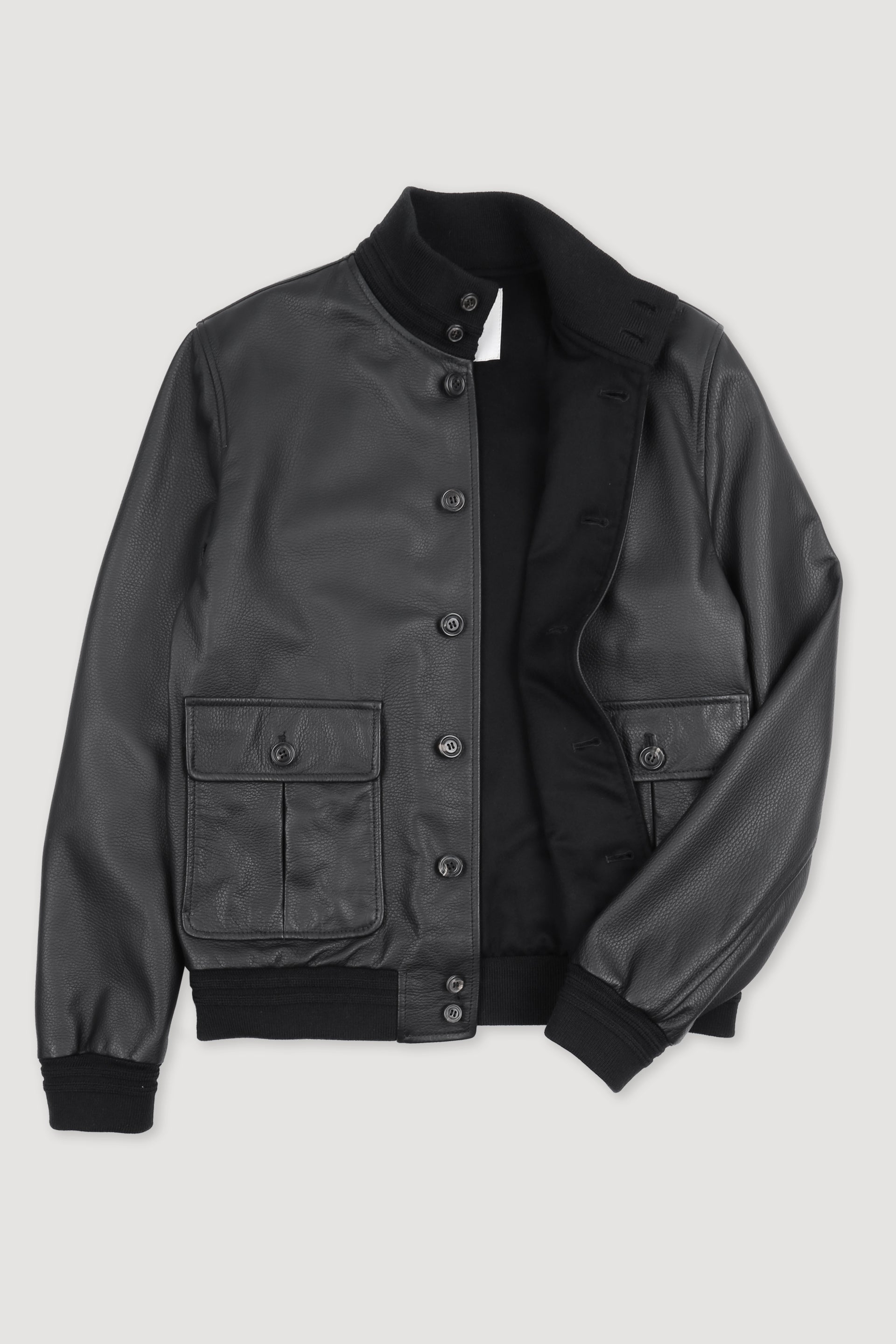 Deerskin Valstarino jacket lined with cashmere. - Black