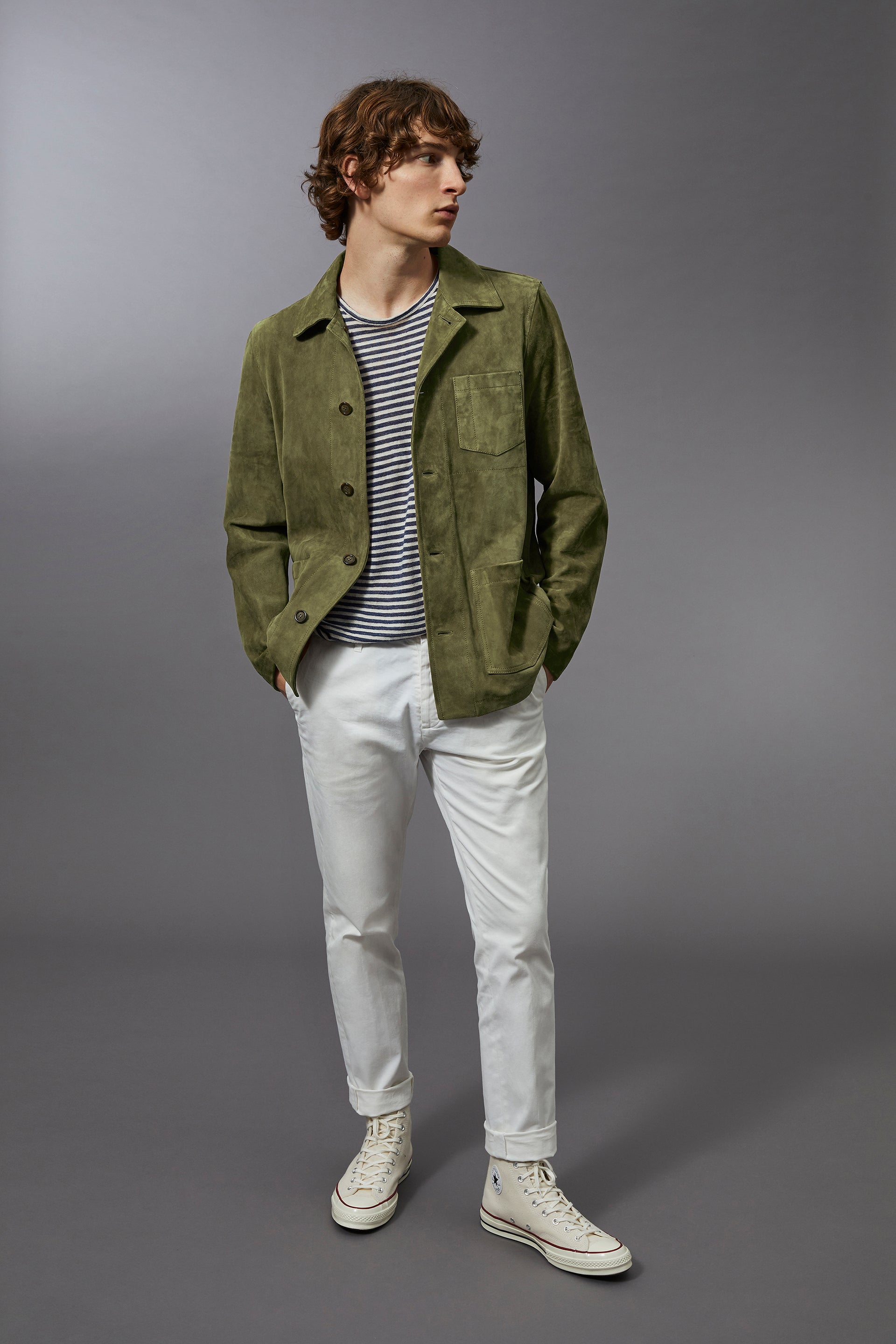 CHORE JACKET, SOFT SUEDE - Ficus
