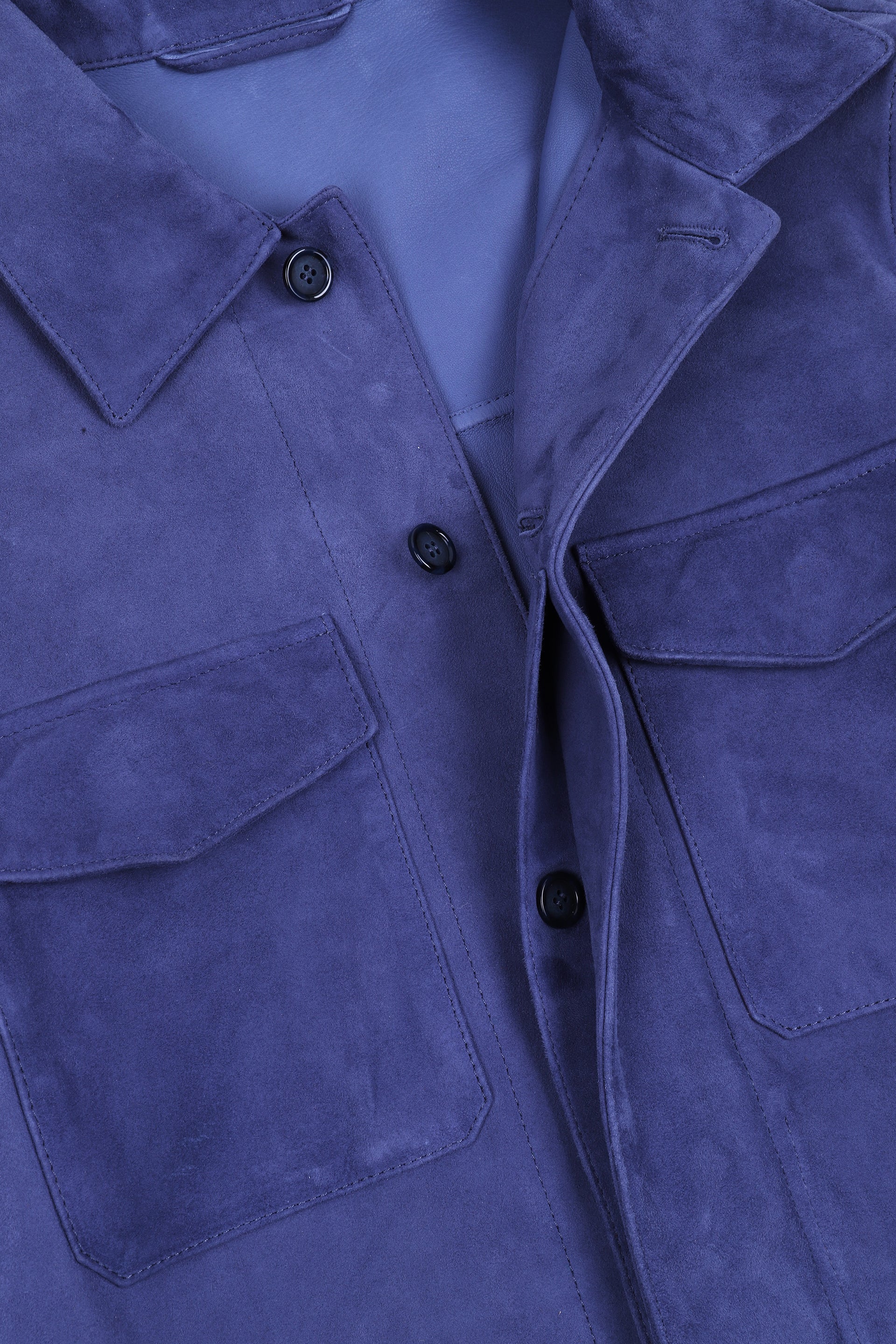OVERSHIRT , SFODERATO, SOFT SUEDE - Blue