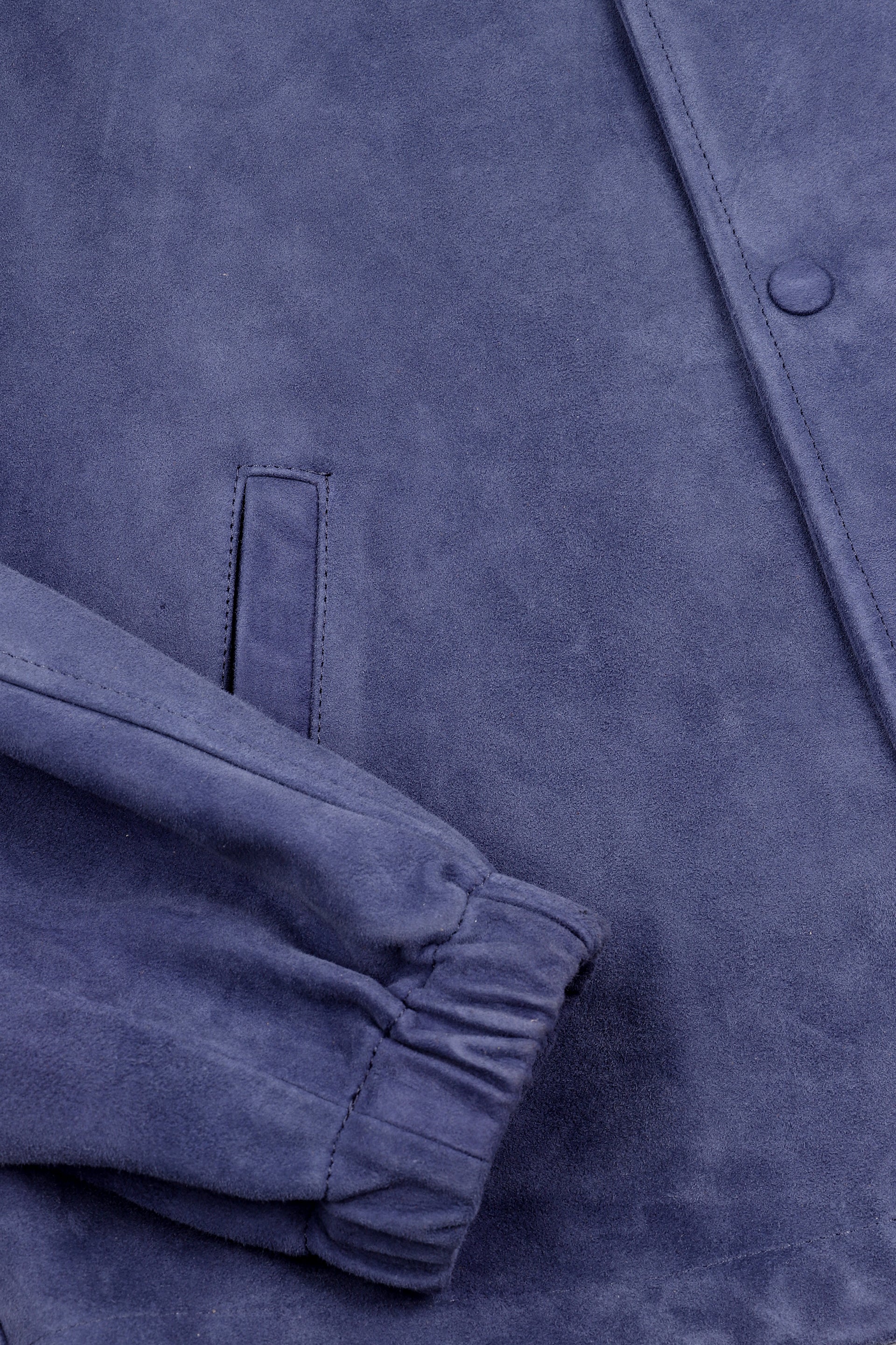 COACH JACKET, SFODERATO, SOFT SUEDE - Blue