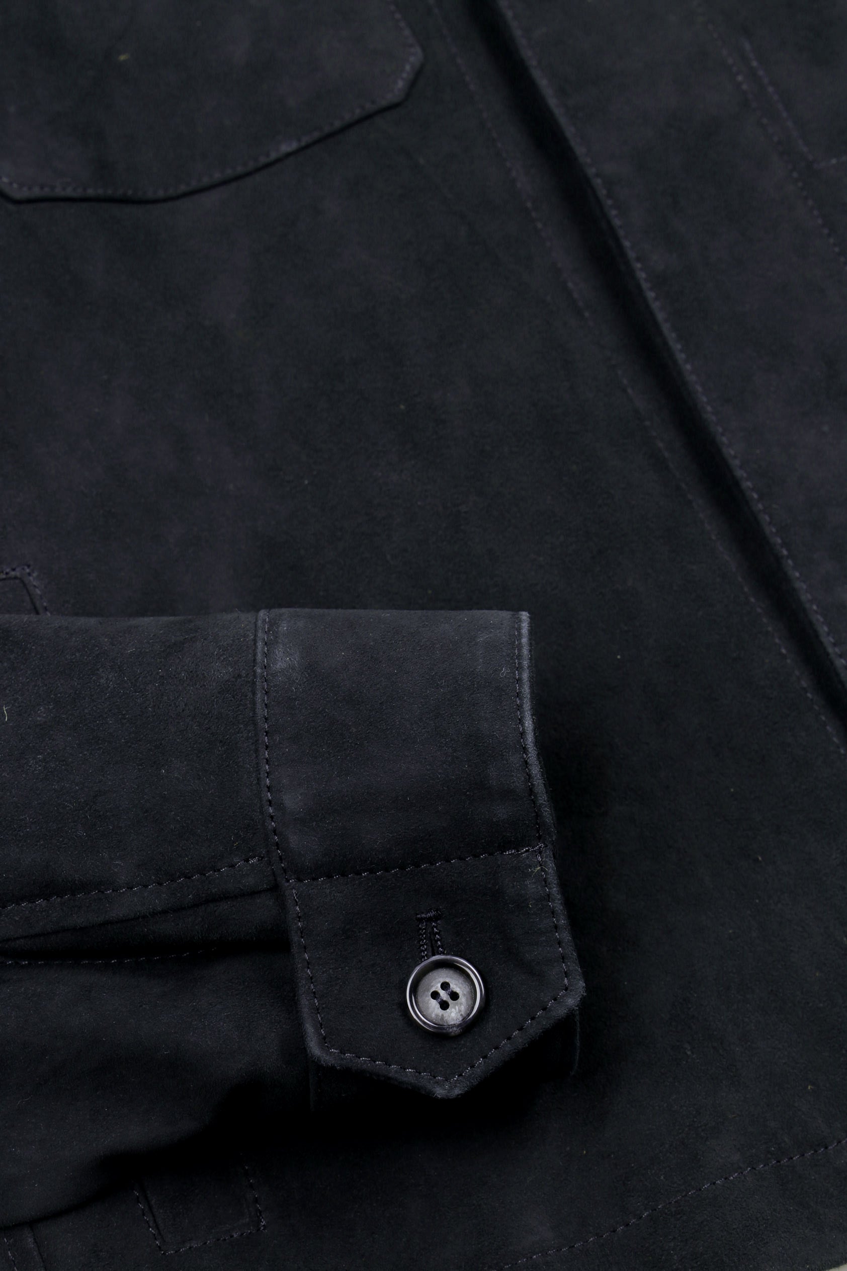 OVERSHIRT , SFODERATO, SOFT SUEDE - Almost black