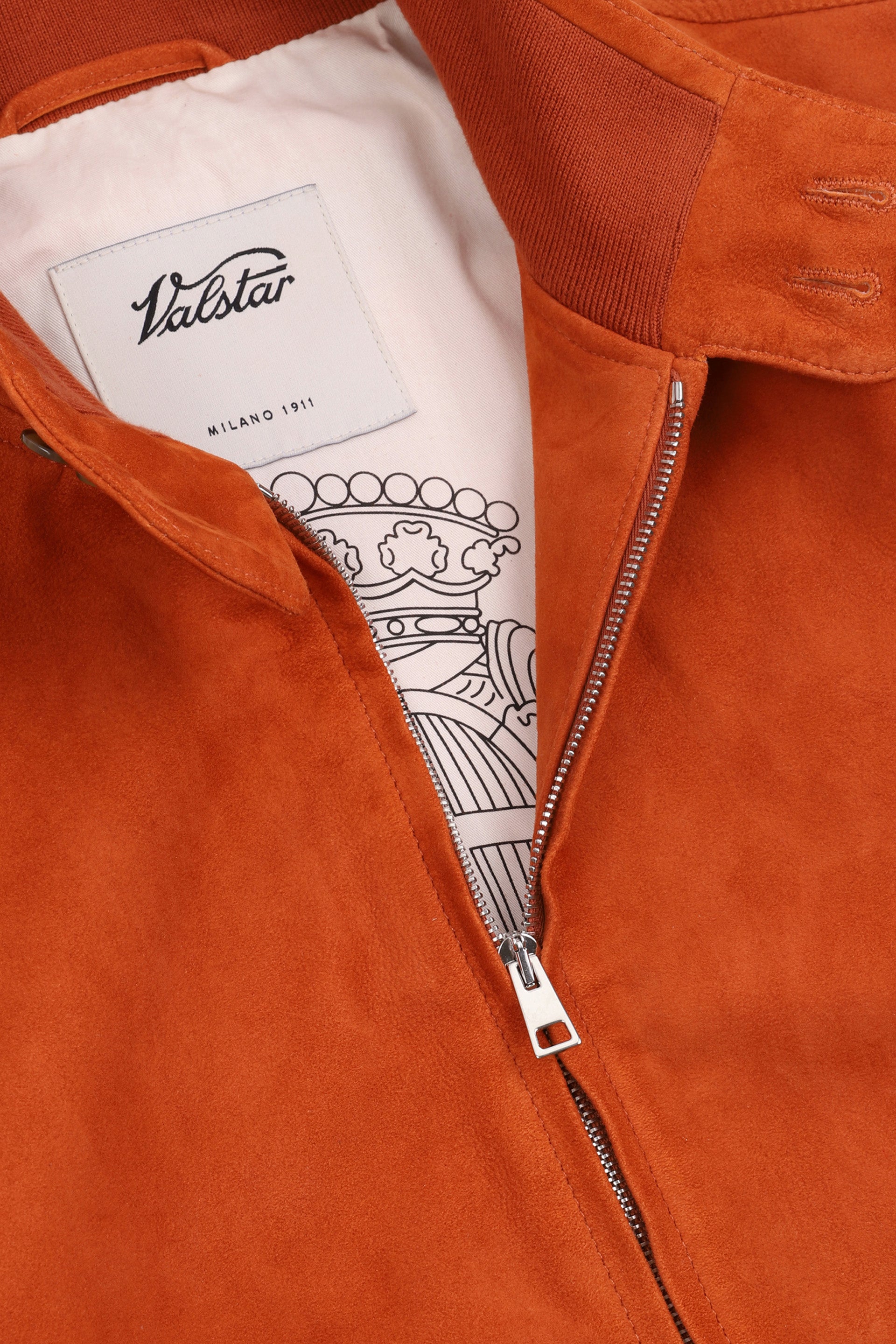 GIUBBOTTO BOMENR, OVERSIZE, SOFT SUEDE TRATTAMENTO INVECCHIATO - Orange