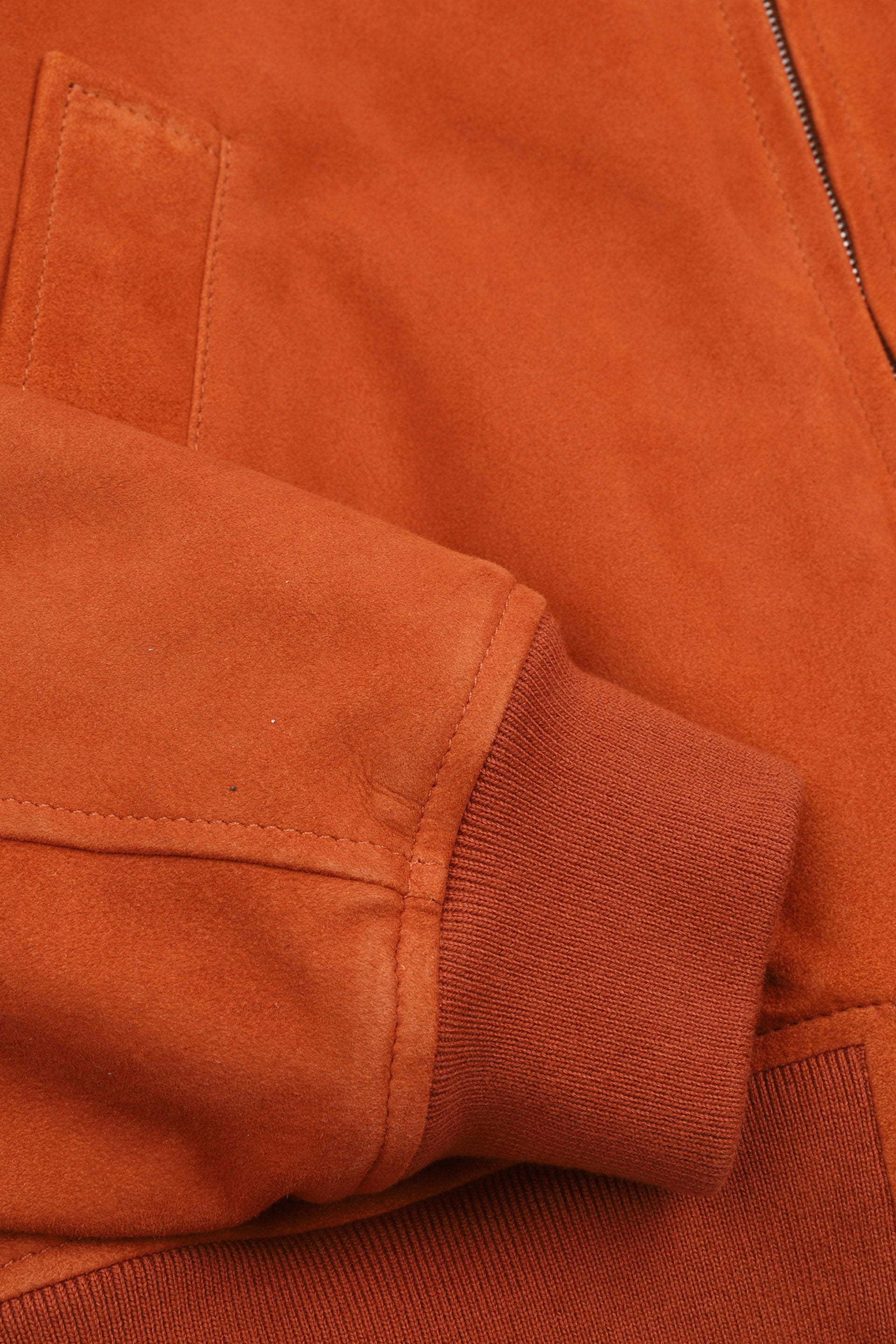 GIUBBOTTO BOMENR, OVERSIZE, SOFT SUEDE TRATTAMENTO INVECCHIATO - Orange
