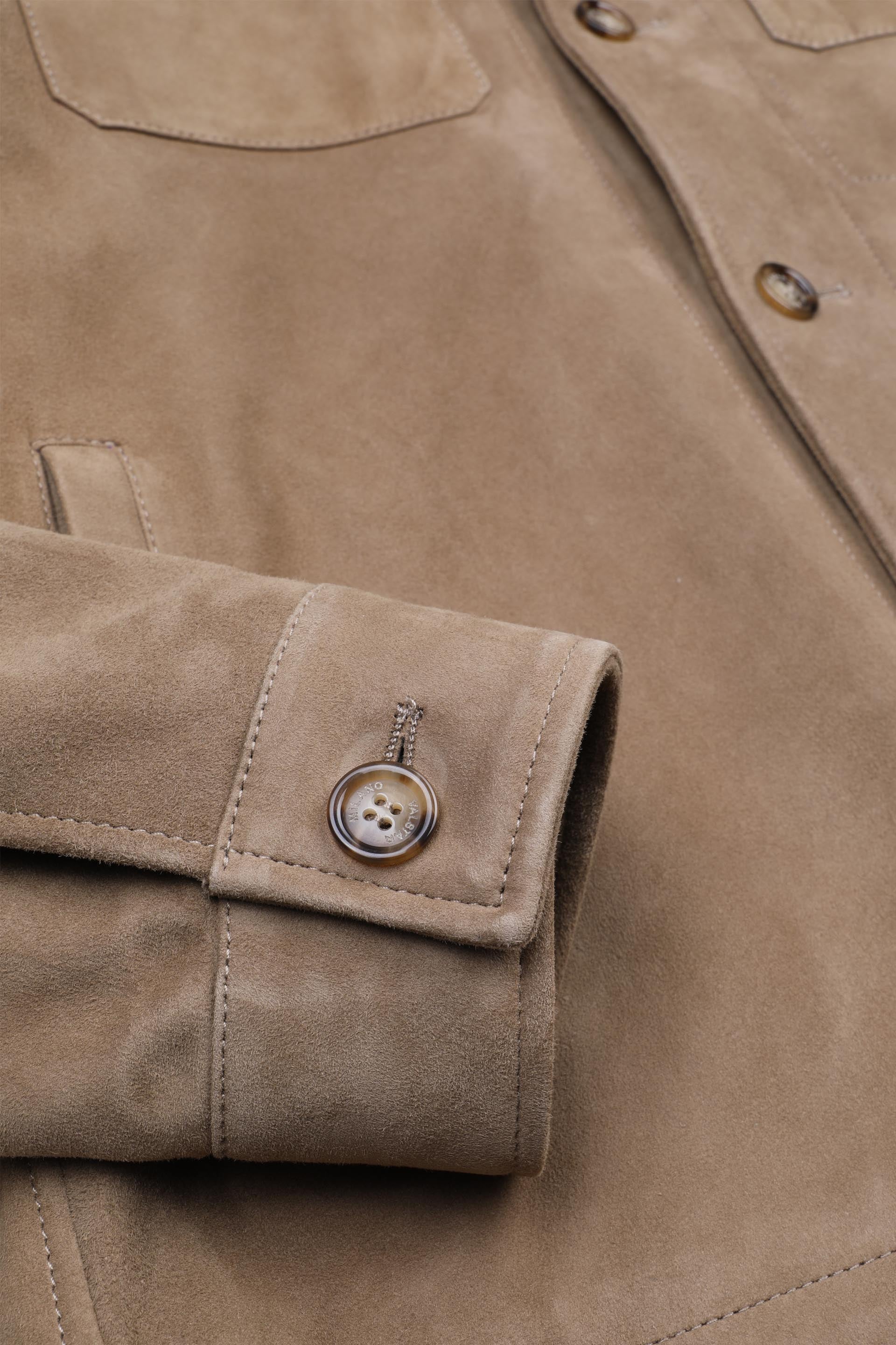 OVERSHIRT , FODERATA, SOFT SUEDE - Lenticchia