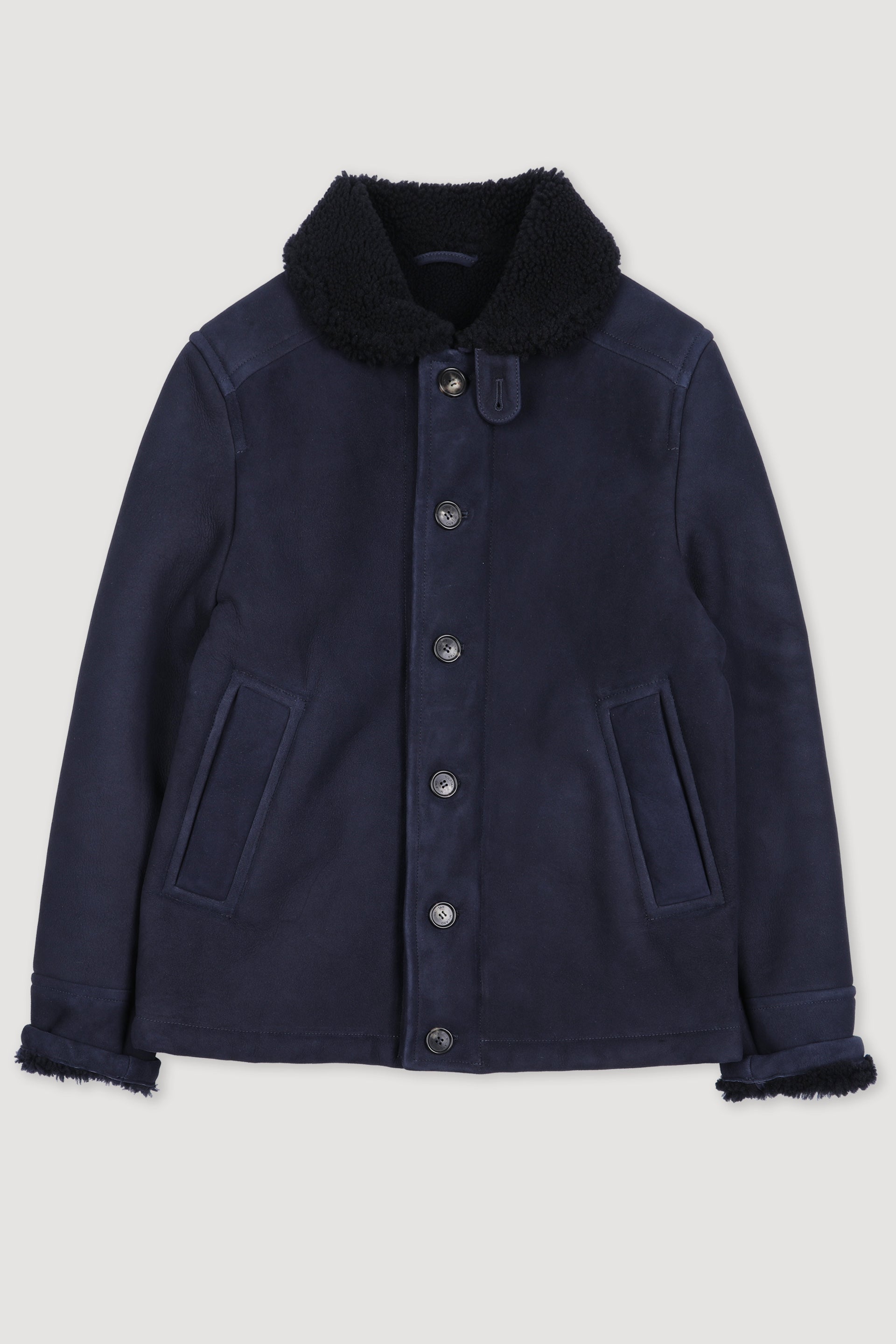 GIUBBOTTO AVIATORE IN MOTONE - Dark blue