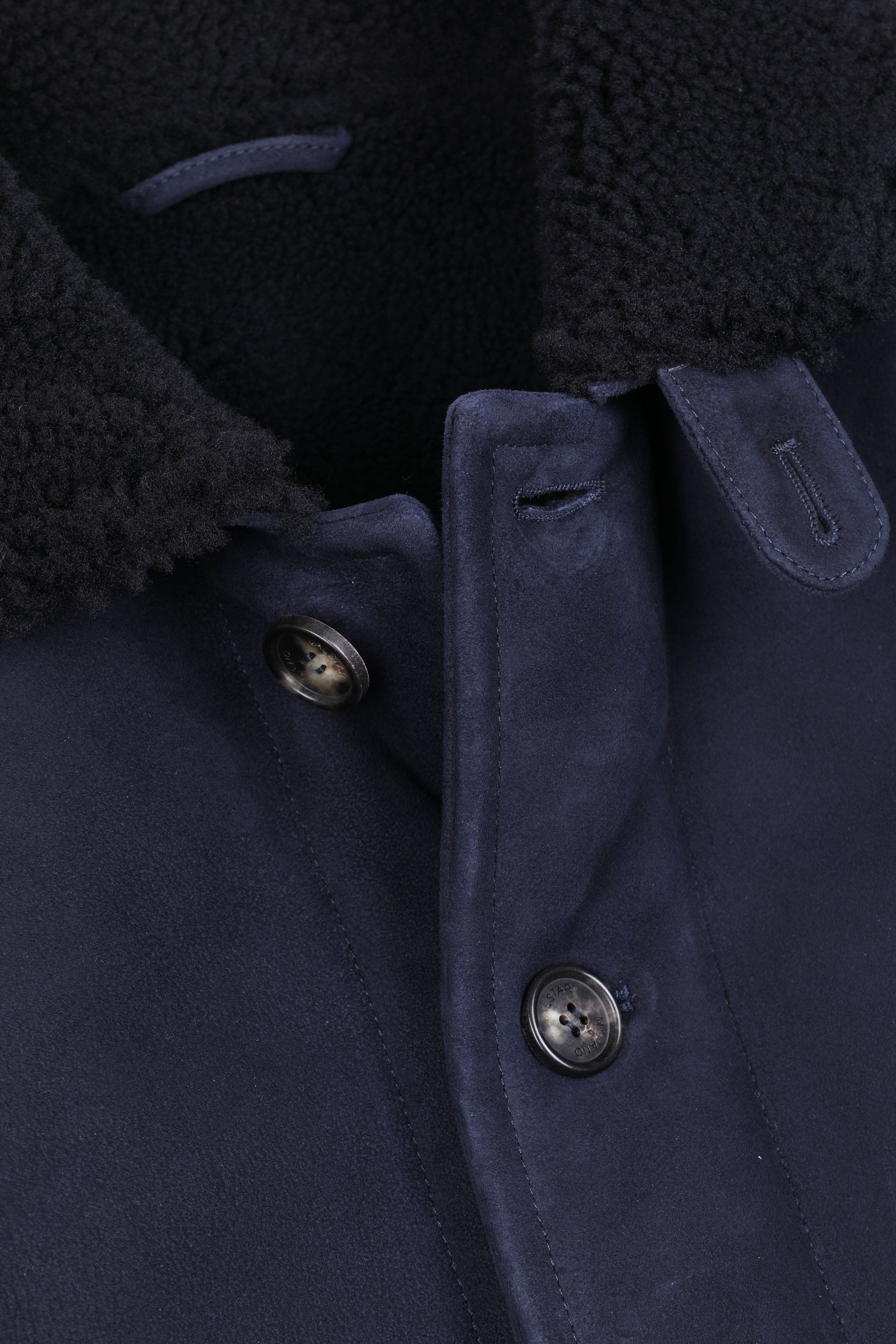 GIUBBOTTO AVIATORE IN MOTONE - Dark blue