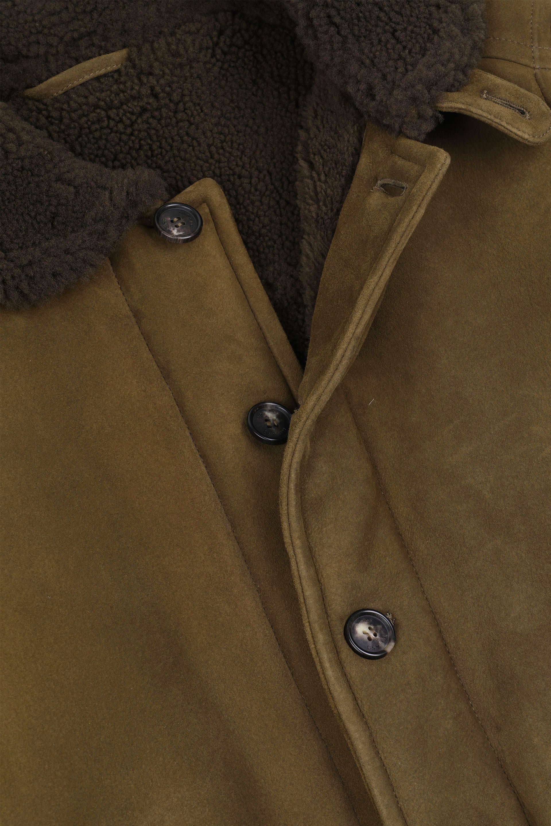 GIUBBOTTO AVIATORE IN MOTONE - Dark olive/dark olive