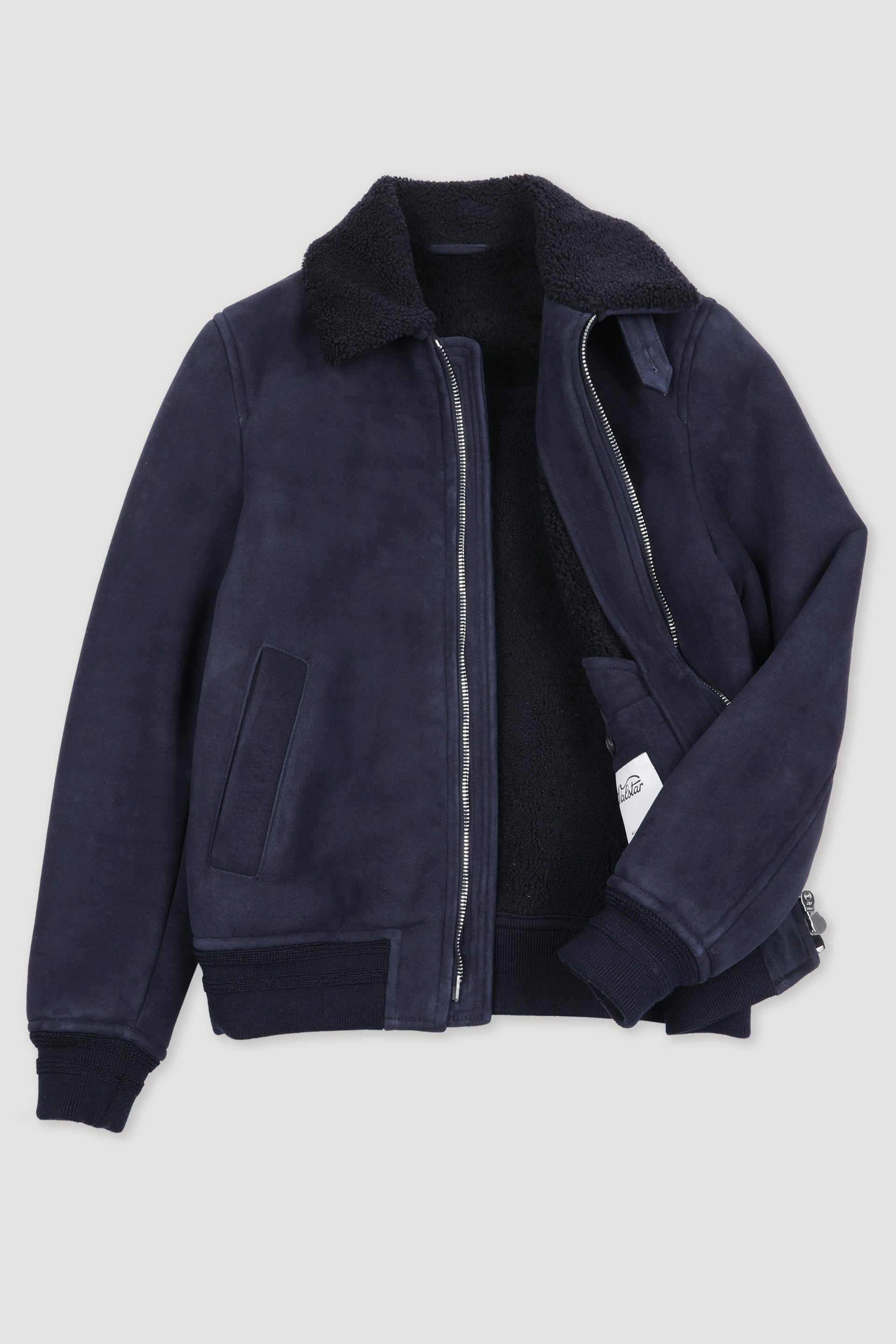 GIUBBOTTO AVIATORE IN MOTONE - Dark blue