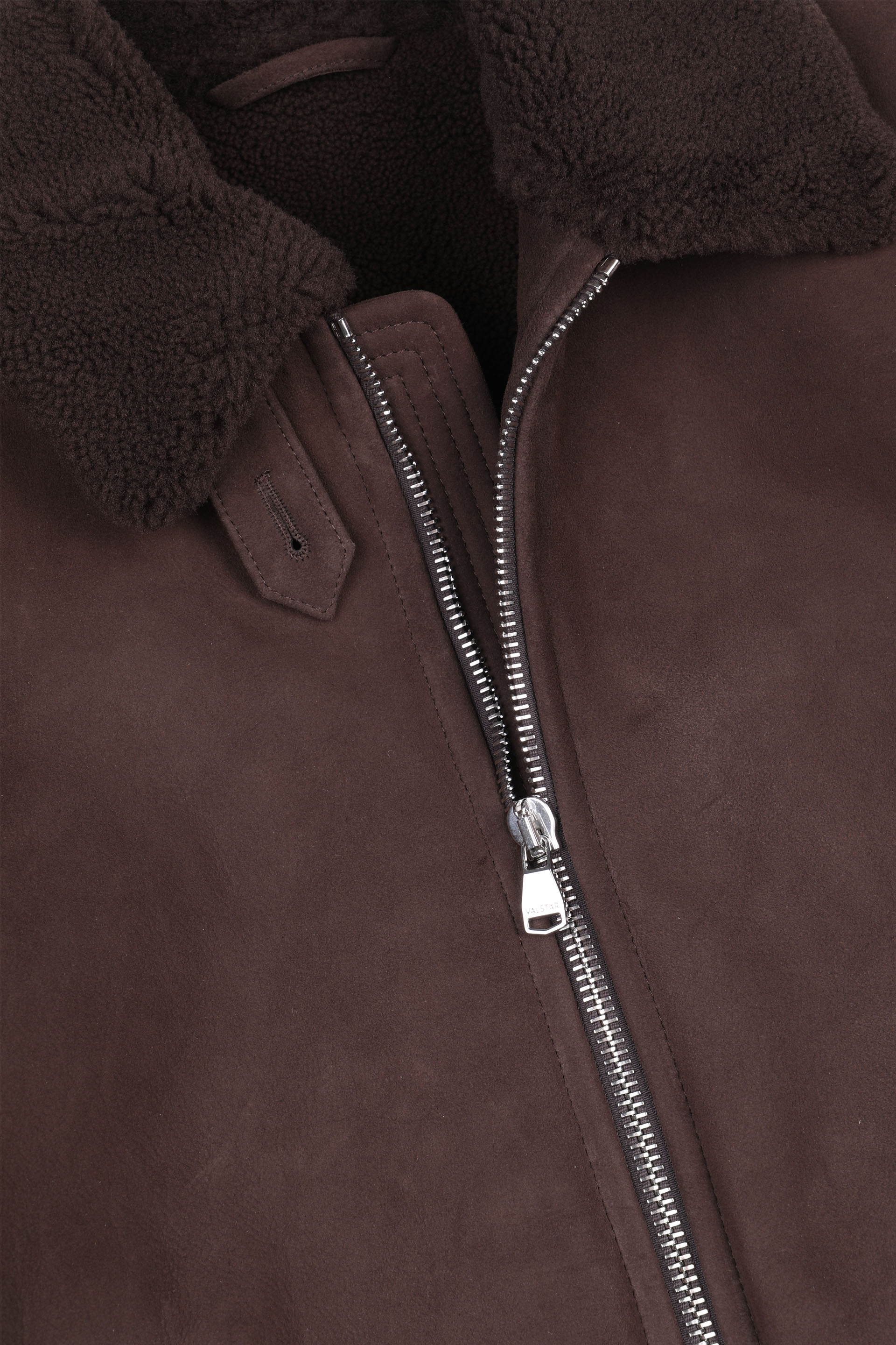 GIUBBOTTO AVIATORE IN MOTONE - Fondente/fondente